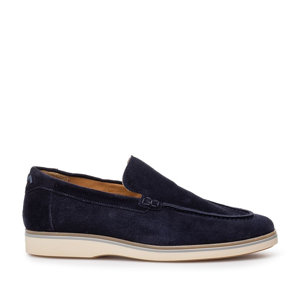 Floris van Bommel Floris Casual DarkBlue Suede oiled Slipper