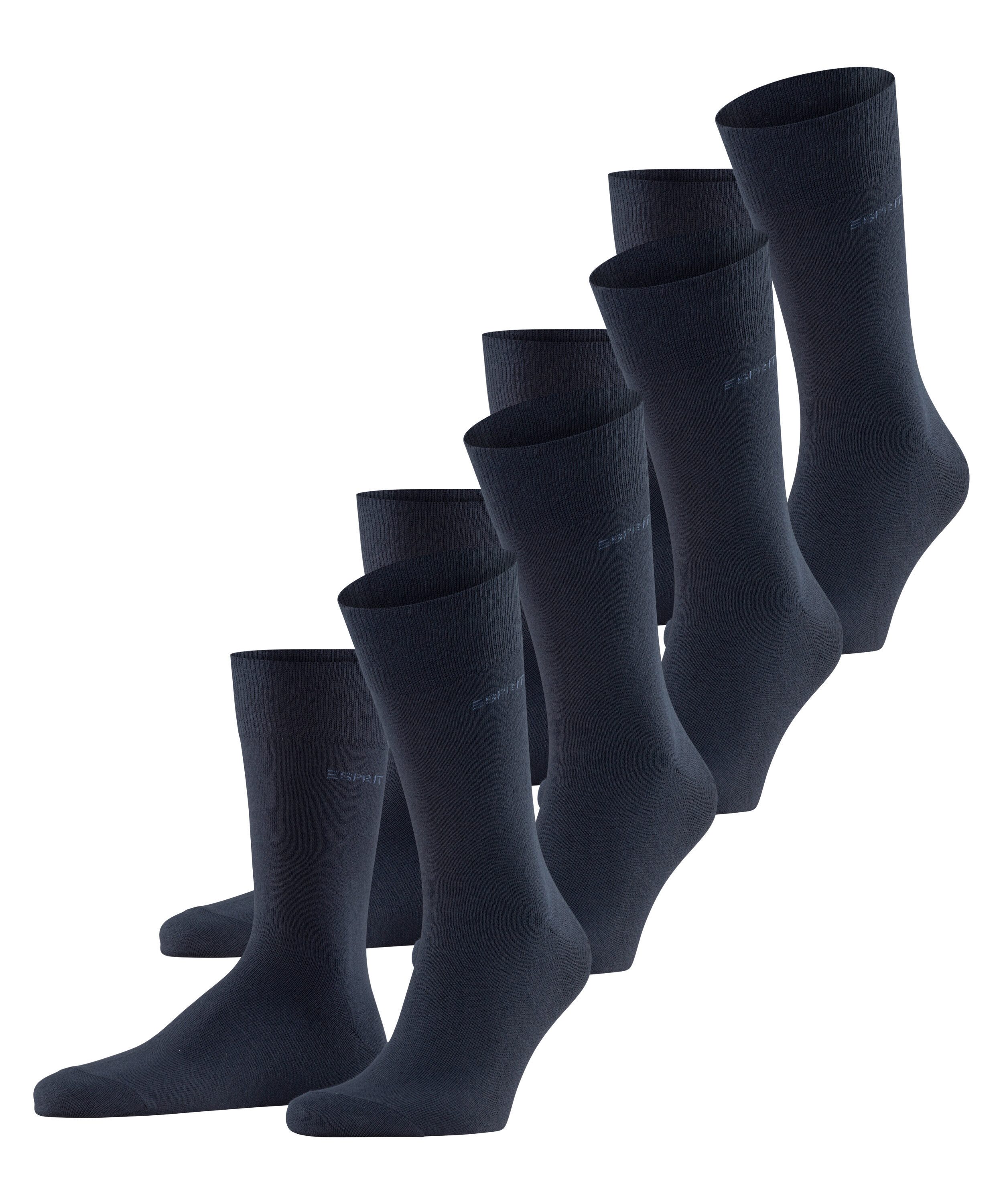 Esprit Socken Solid (4 Paar) uni Socken, Basic Vorteilspack, wadenhoch