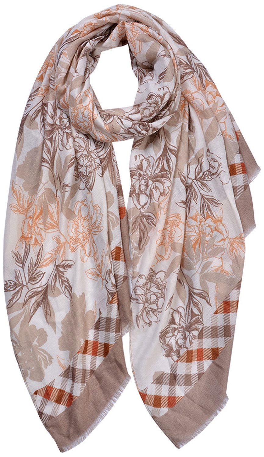 Juleeze Schal Gentle Breeze, (1-St. 1-teilig), leichter Damen Schal mit Blumenmuster