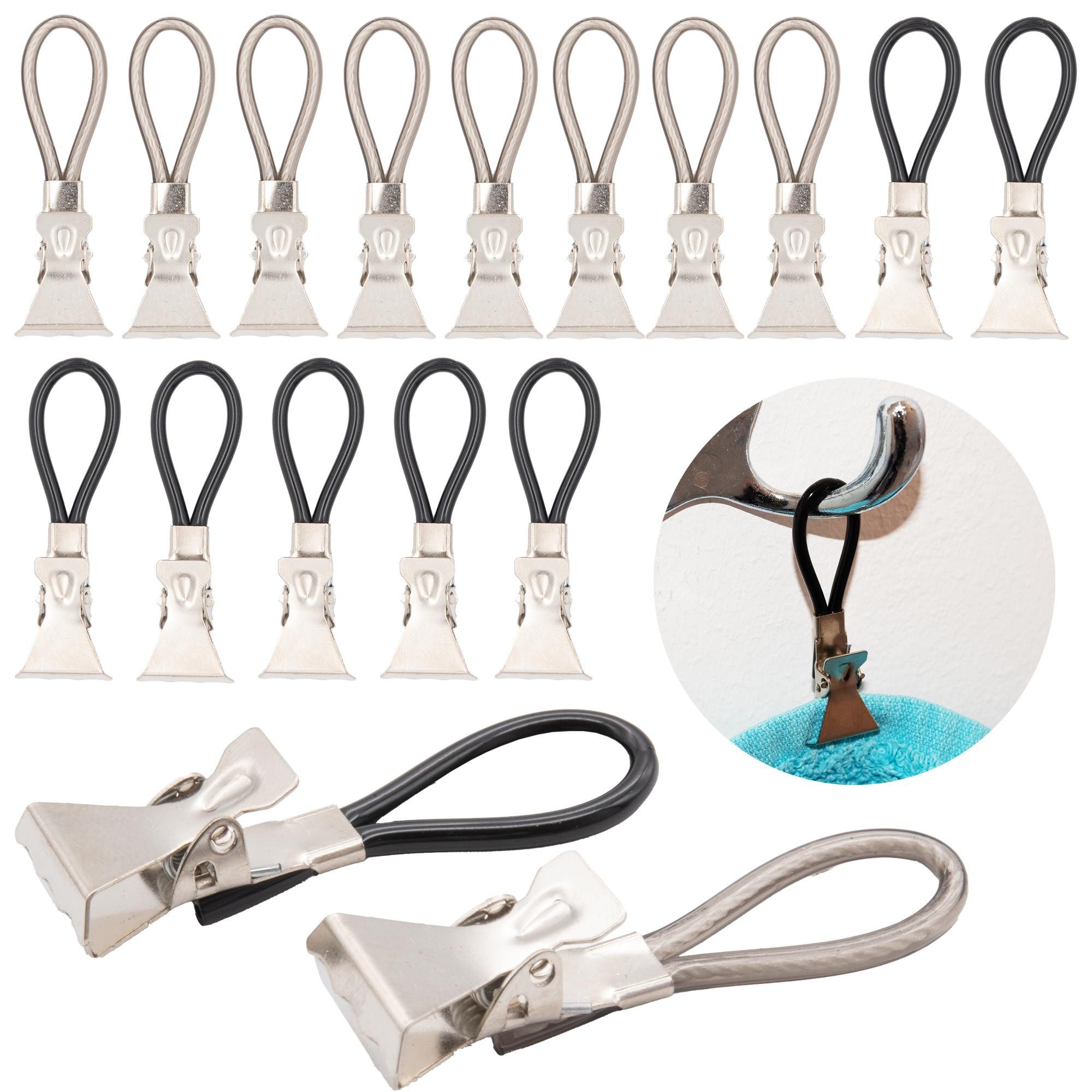 TSB Werk Kleiderhaken 15x Handtuchclips Handtuchalter Handtuchklammer, (15- günstig online kaufen