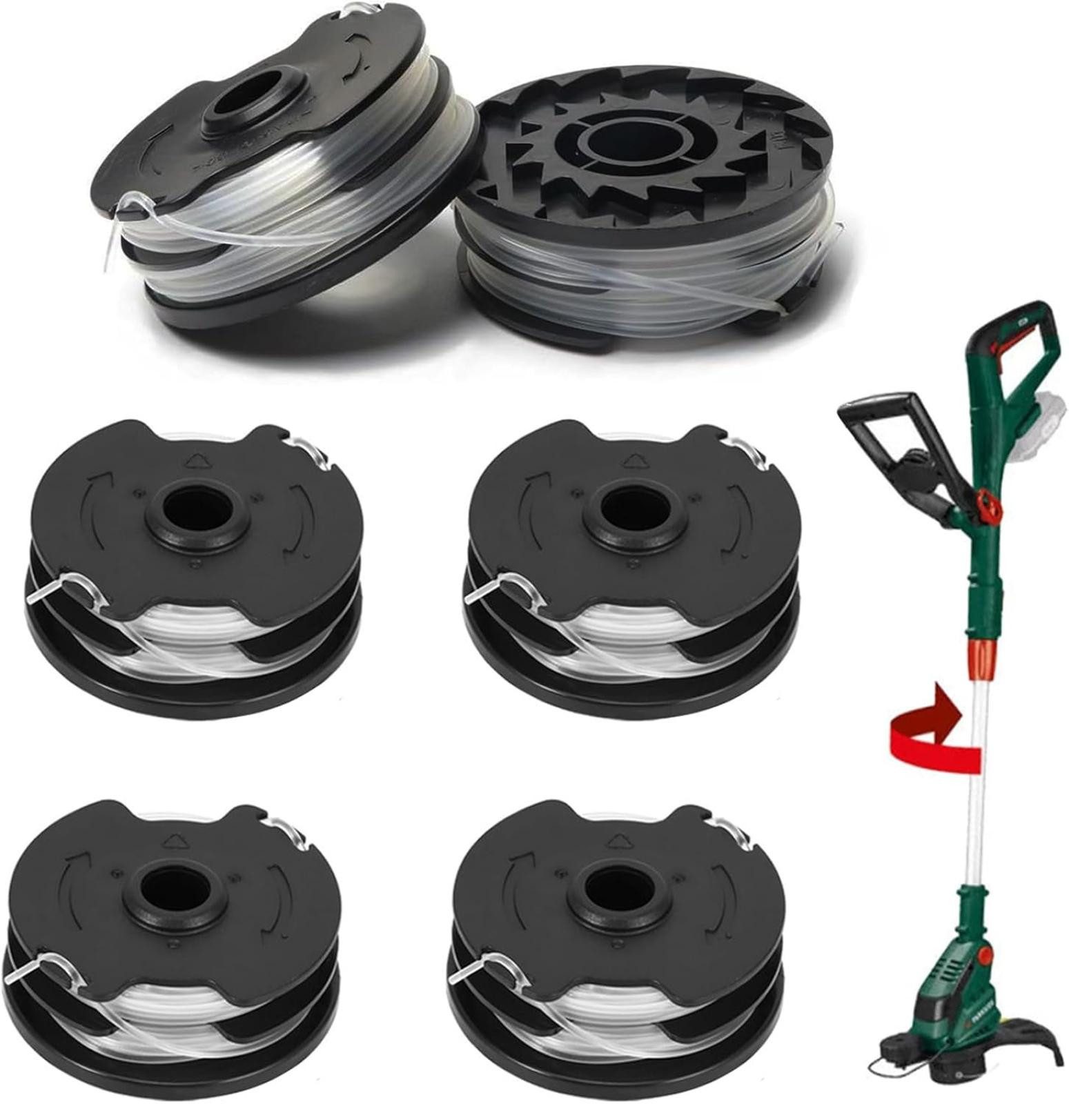 FELIXLEO Rasentrimmer-Ersatzspule Packung mit 6 Spulen für Parkside Trimmerfaden (Prt 550 A1/B2/C3 20-Li, (1-St)