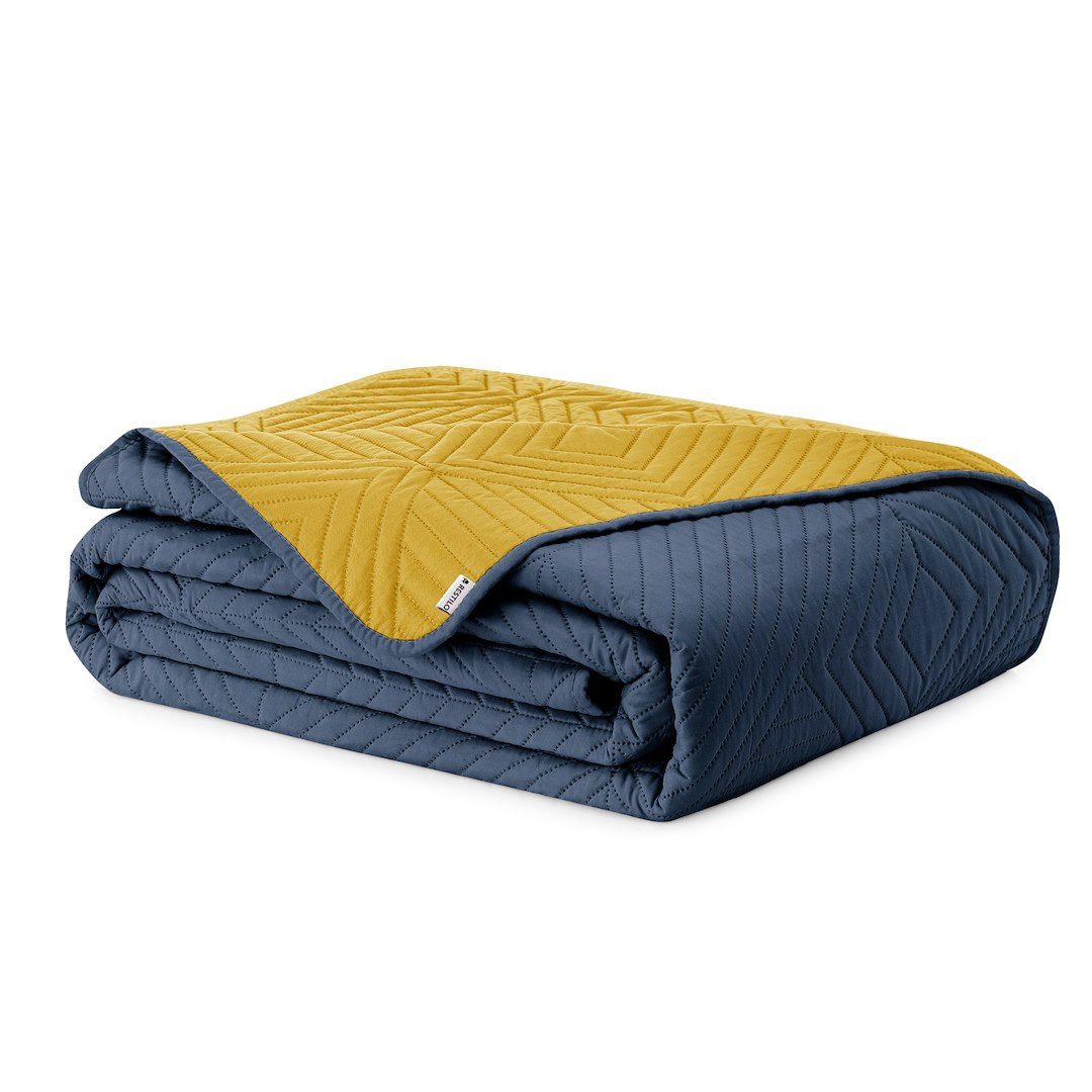 Restilo Tagesdecke Wende-Tagesdecke, gesteppter Bettüberwurf leichte Wohndecke, mit Steppung, leichter Bettüberwurf – Bild 5 von 5