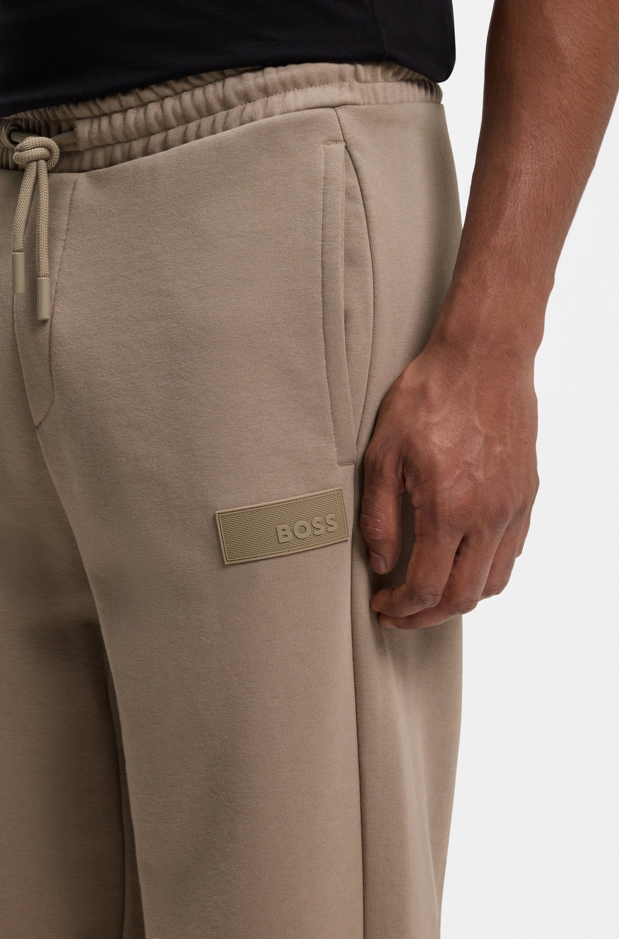 BOSS GREEN Sweathose elastischer Bund, Relaxed Fit, Baumwoll-Mix