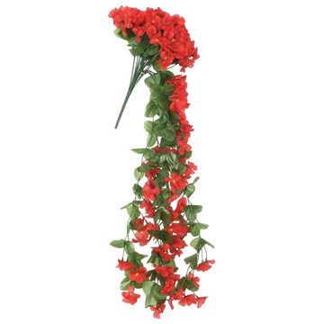 vidaXL Girlanden Künstliche Blumengirlanden 3 Stk Rot 85 cm