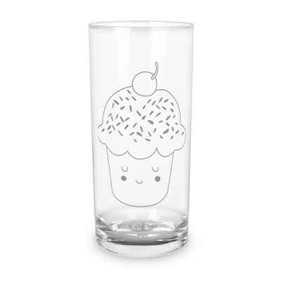 Mr. & Mrs. Panda Glas 200 ml Cupcake - Transparent - Geschenk, Muffin, Trinkglas, Cupcakes, Premium Glas, Magische Gravuren