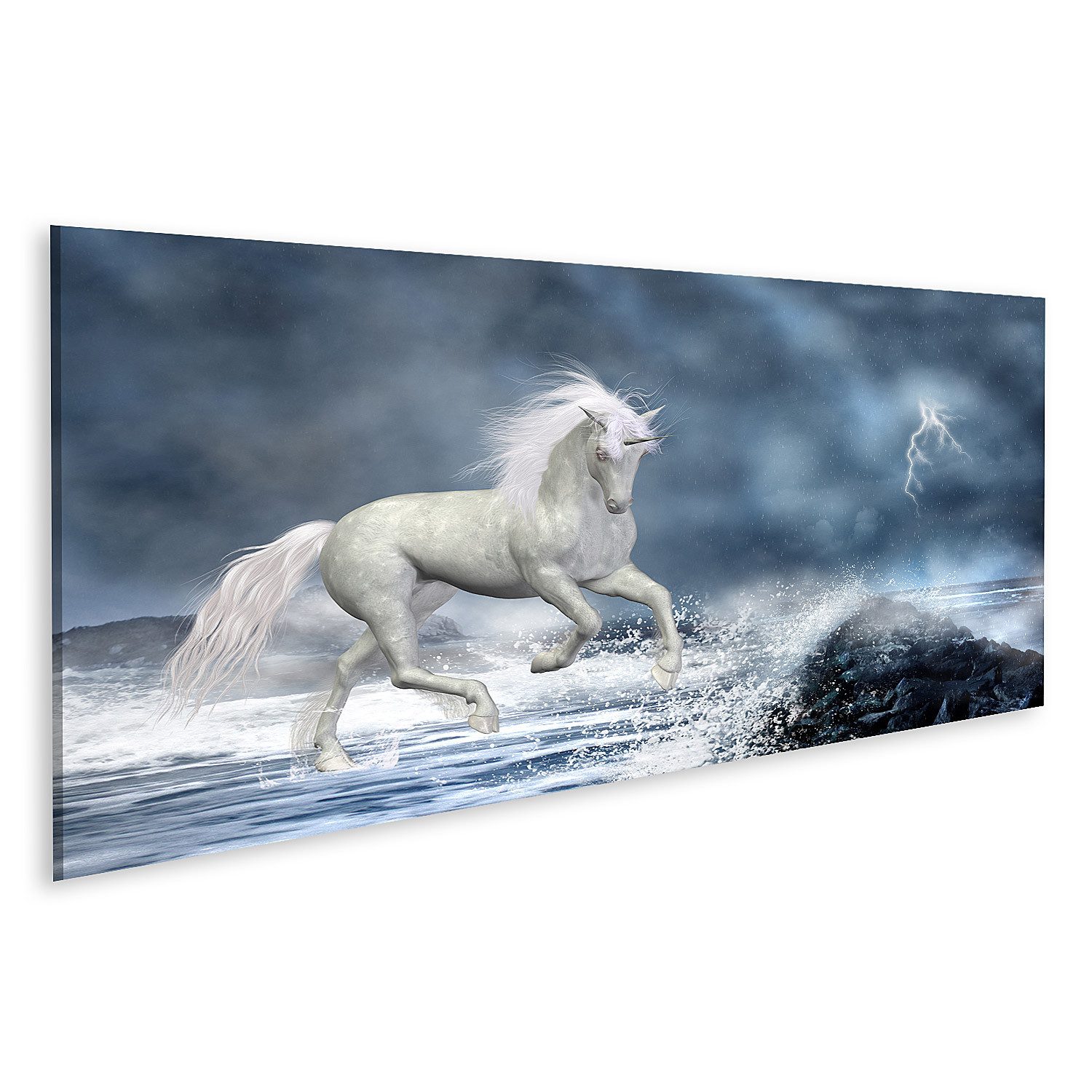 Leinwandbild Weißes Einhorn Kinderzimmer Bilder