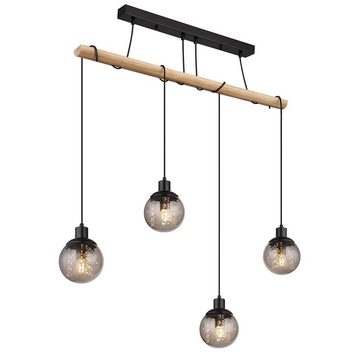 Globo Pendelleuchte, Leuchtmittel nicht inklusive, Hängelampe Pendelleuchte Esstischlampe Holzleuchte Käfig-Design