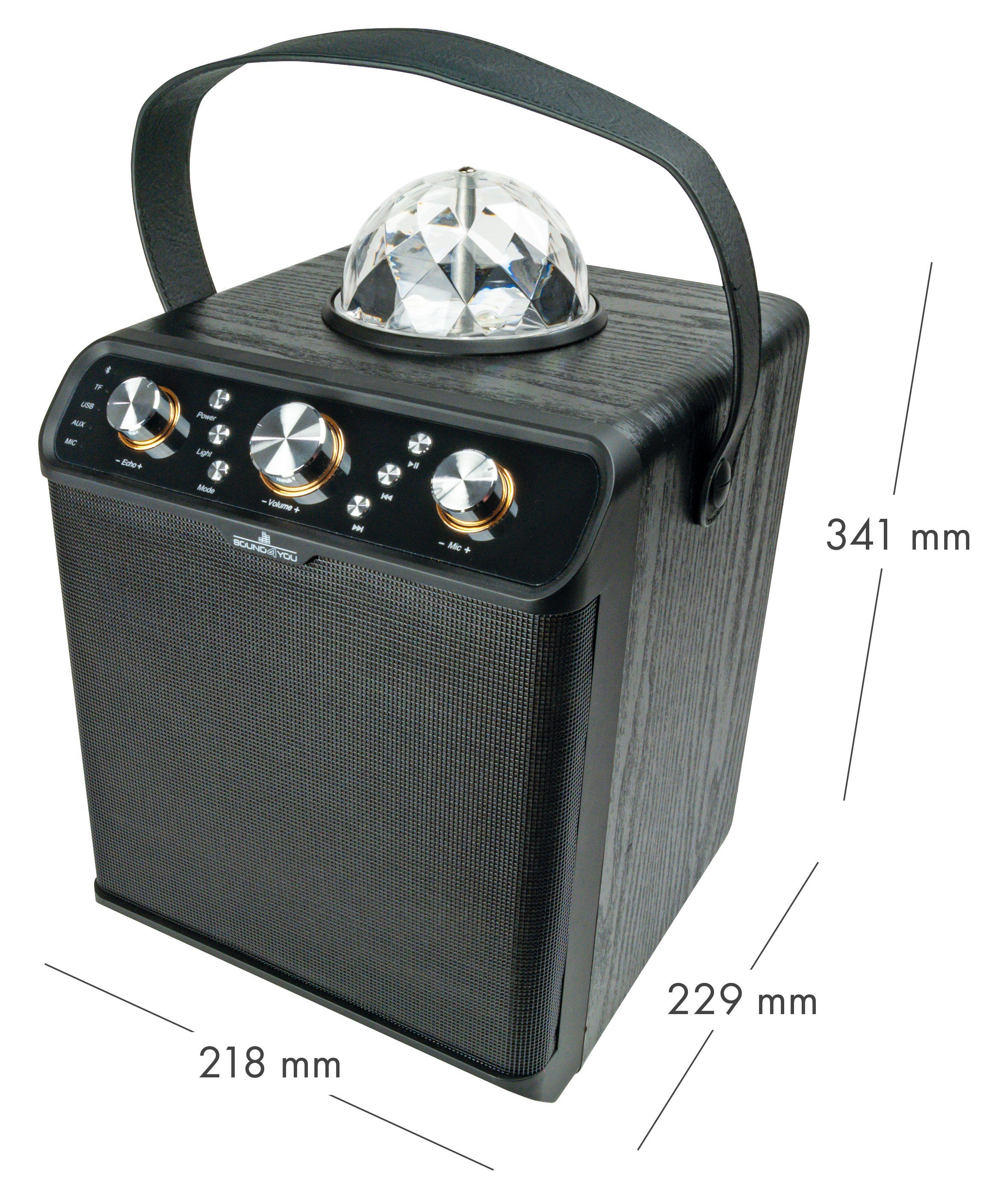 Schwaiger 661675 Party-Lautsprecher (Bluetooth, Discokugel) W, mit 300