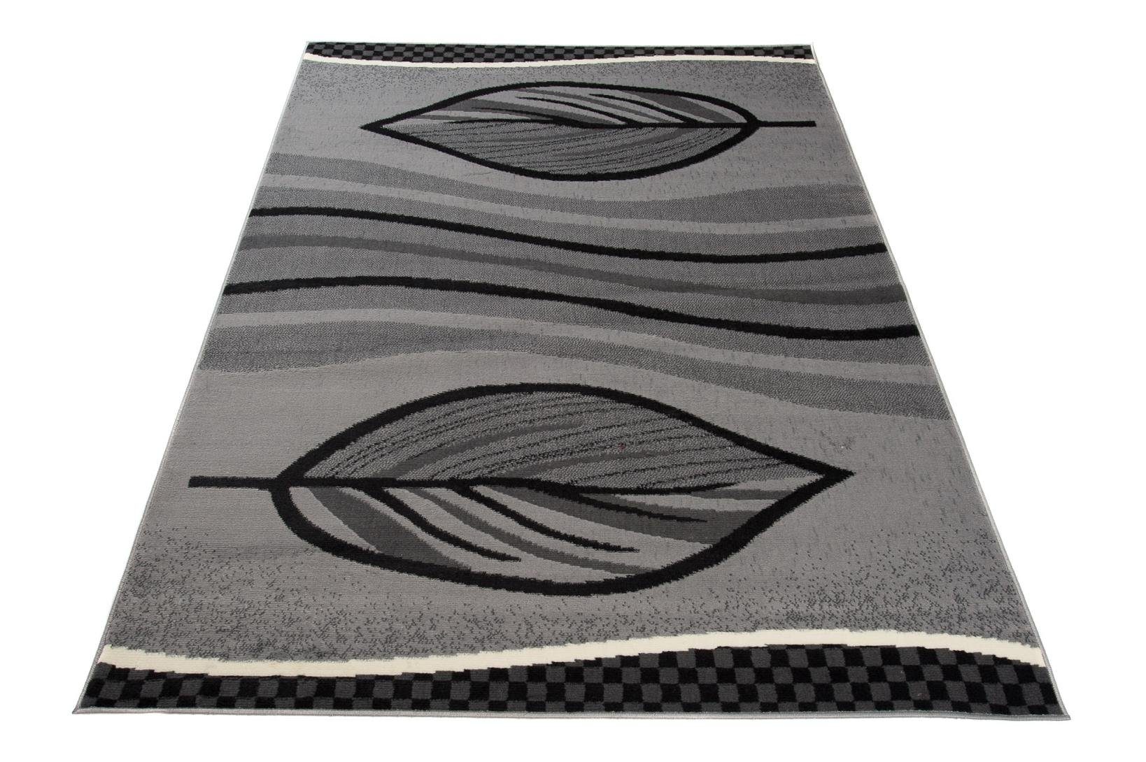 Designteppich Modern Teppich Geometrisch Grau 150 cm, mm, 80 Fußbodenheizung, Pflegeleich, Höhe Kurzflor x Geeignet 7 - Mazovia, Weich, für