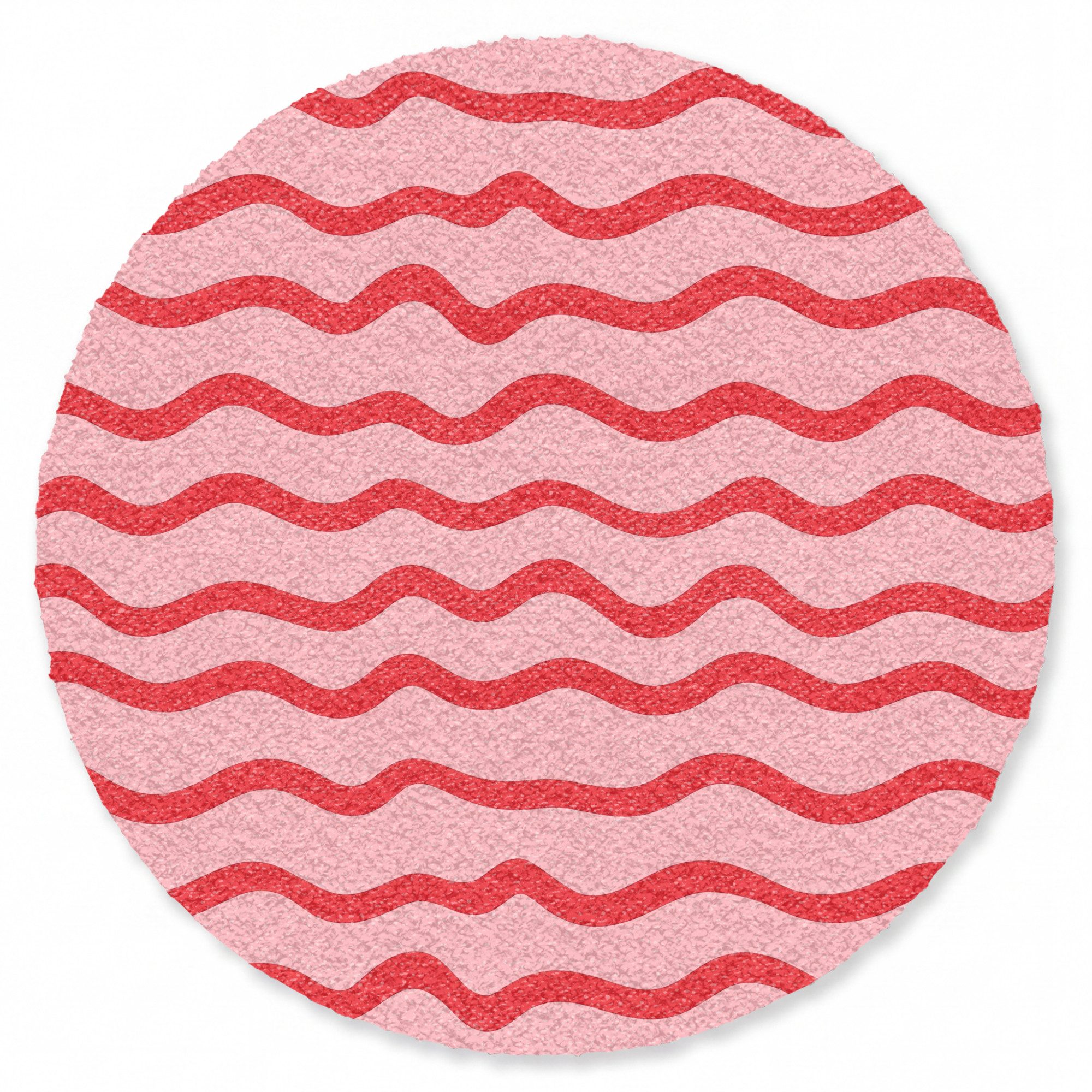 OnlyWow Teppich Rund Verspielt - Muster - Rot, Rechteckig, Wohnzimmer, Schlafzimmer, Kurzflor 90x90 cm