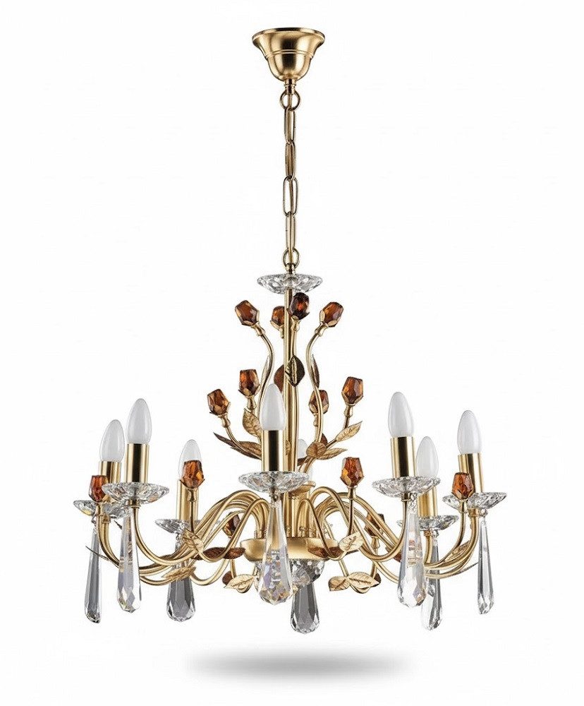 JVmoebel Kronleuchter Edle Goldene Lüster Deckenpendel Moderne Deckenlampe Sofort