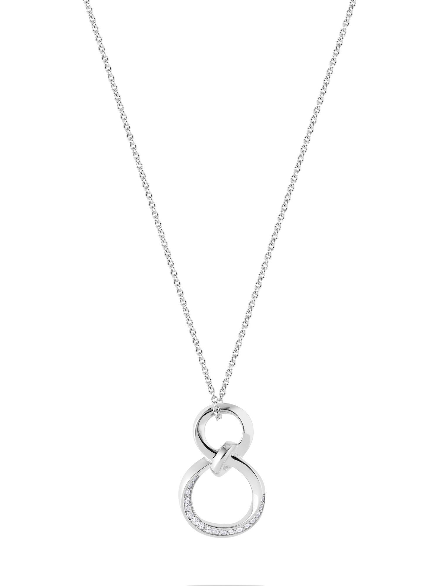 JETTE Silberkette JETTE Damen-Kette 925er Silber, recycelt Zirkonia, LOOP