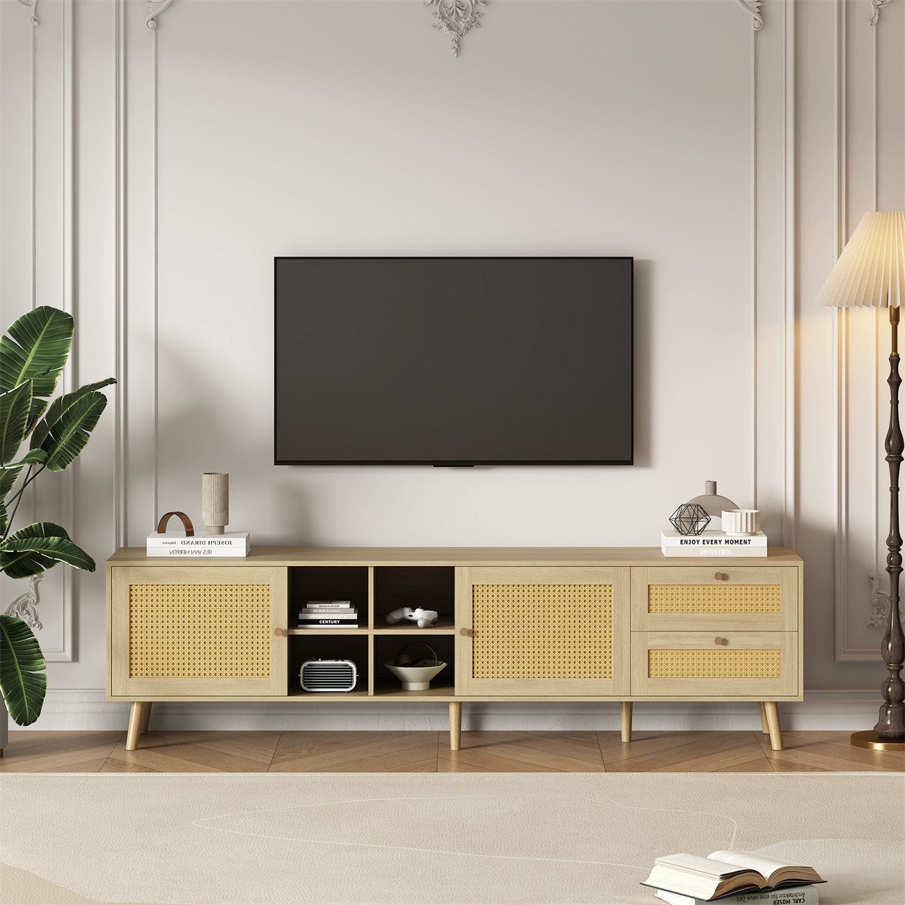 autolock TV-Schrank Stilvoller TV-Schrank aus Holz günstig online kaufen