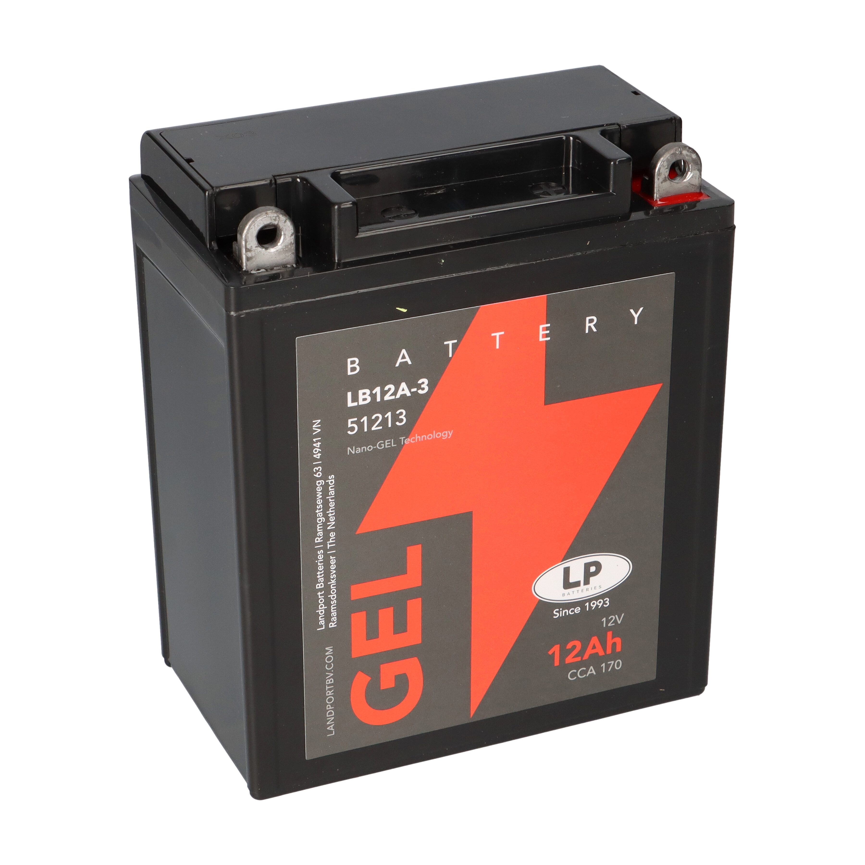 Batterie 12V 12Ah für Motorrad Startbatterie MG LB12A-3 Bleiakkus