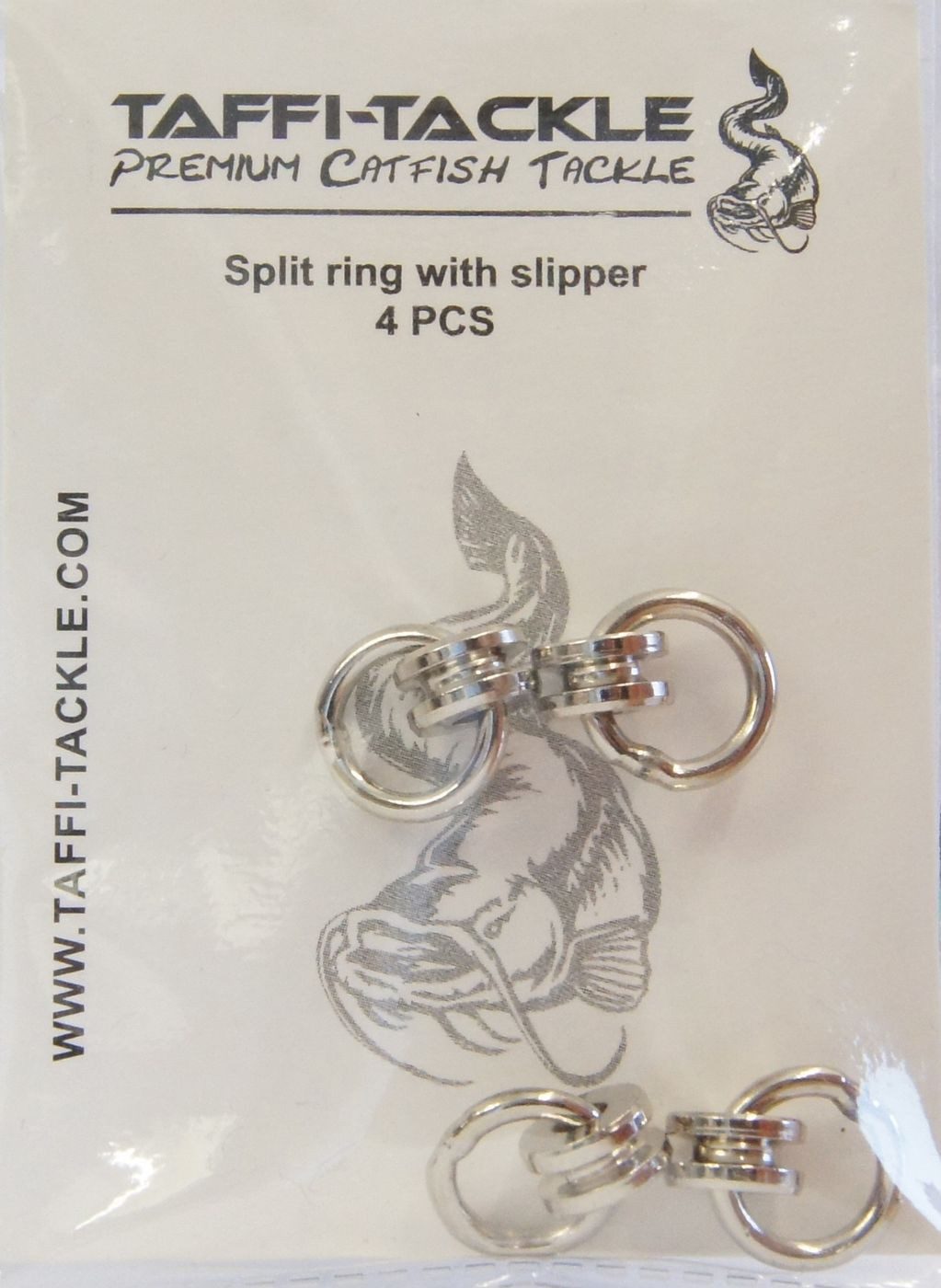 Taffi-Tackle Sprengring Taffi Splitring with Slipper - 4 Sprengringe