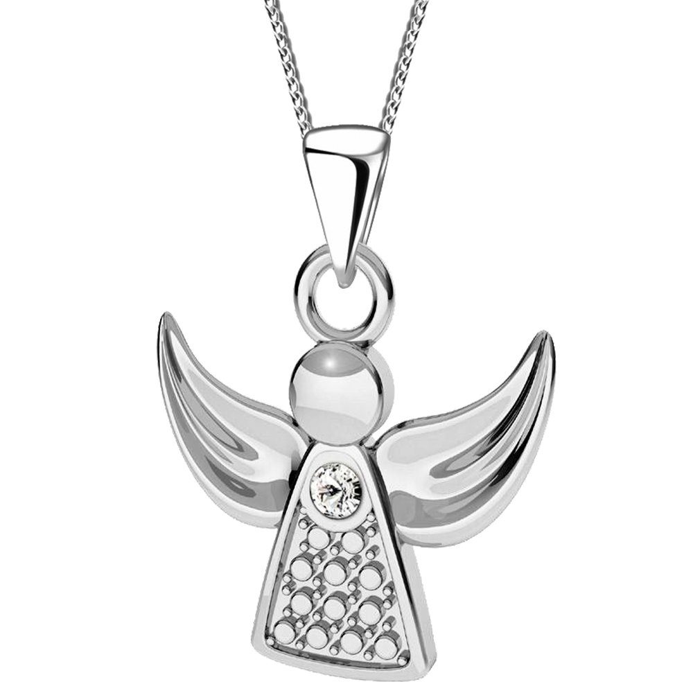 Limana 925 Sterling Silber Schutz-Engel Charm Anhänger - Edles Geschenk Für Damen & Mädchen | Mit Karabinerverschluss