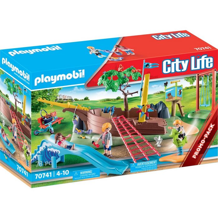 Playmobil® Konstruktionsspielsteine City Life Abenteuerspielplatz mit Schiffswrack