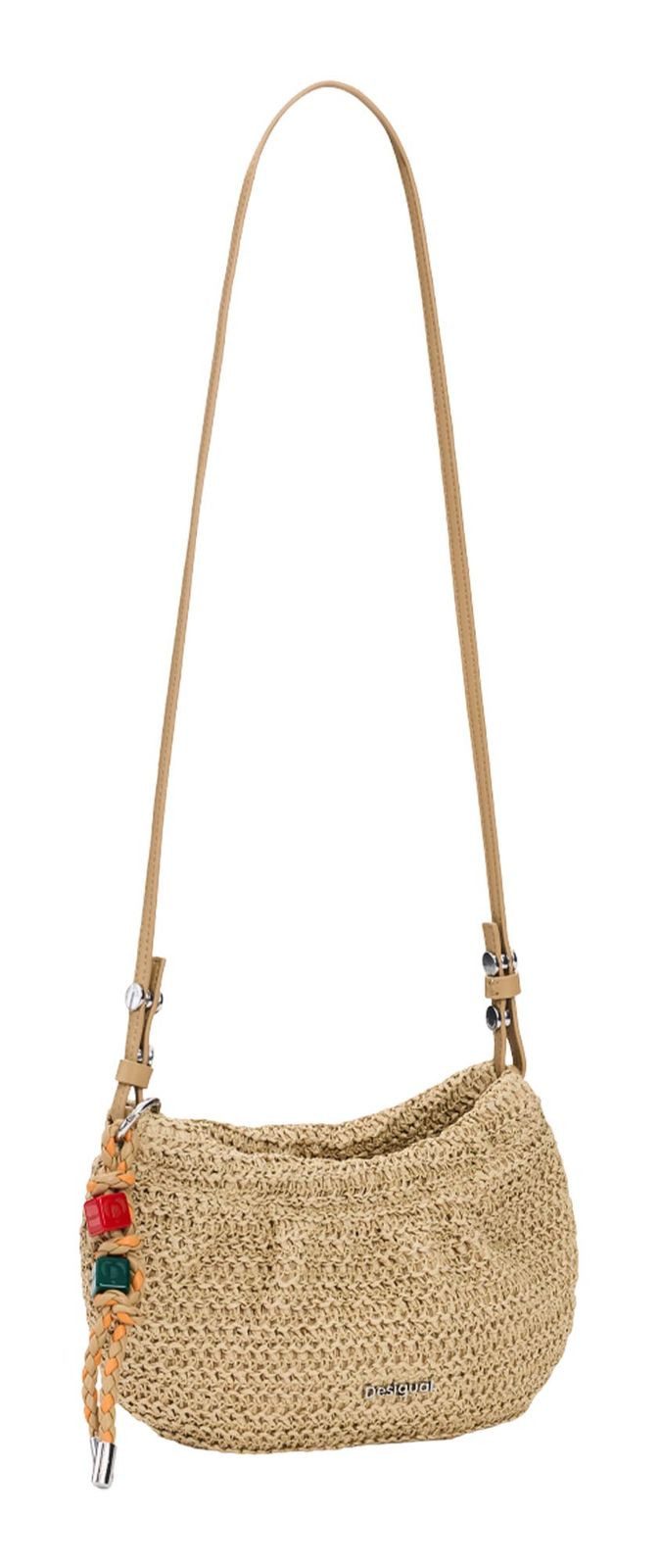 Desigual Umhängetasche Half Logo Raffia Waverly Phone