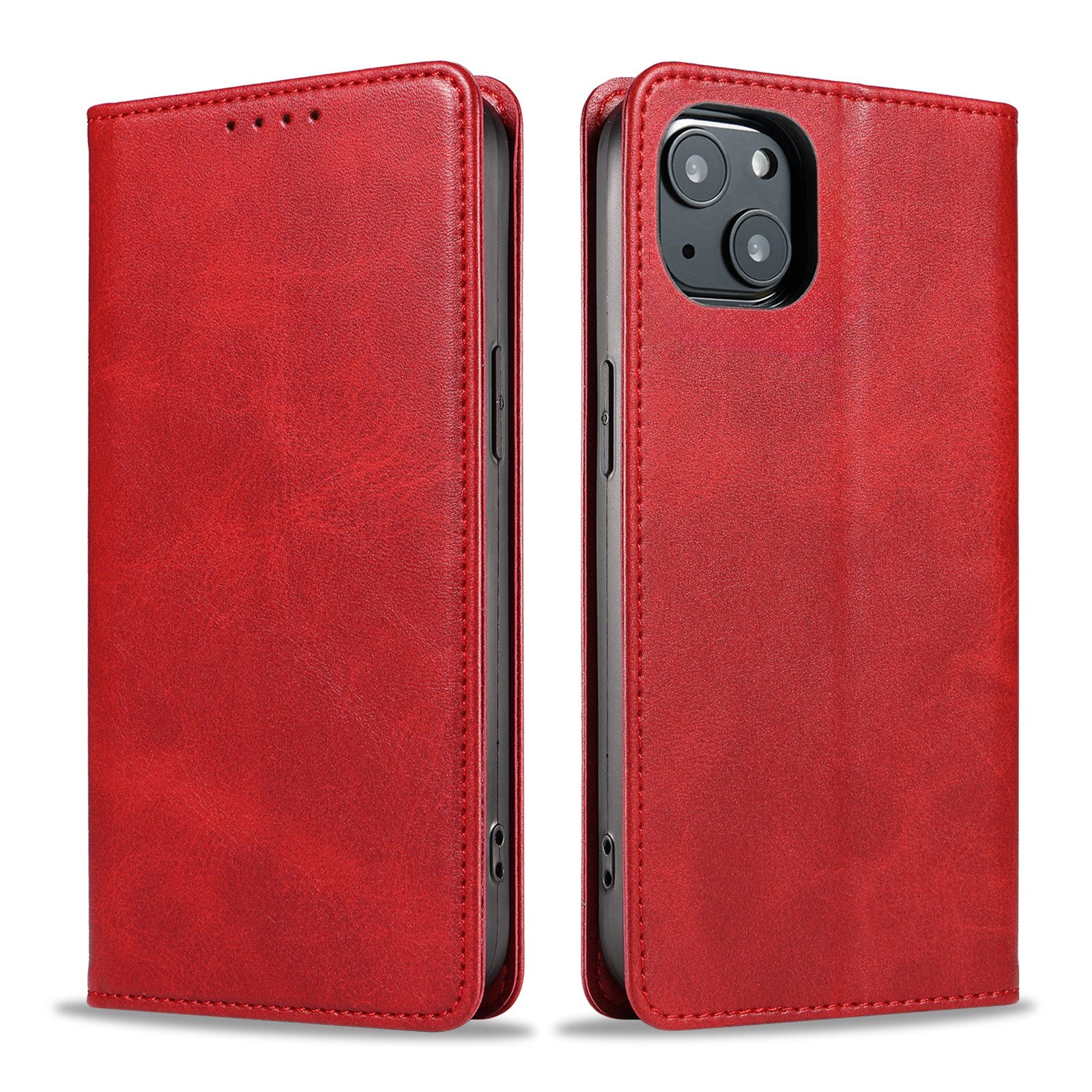 Tec-Expert Handyhülle Tasche Hülle für Apple iPhone 13 6.1 Zoll, 6.1", Cover Klapphülle Case mit Kartenfach Fliphülle aufstellbar