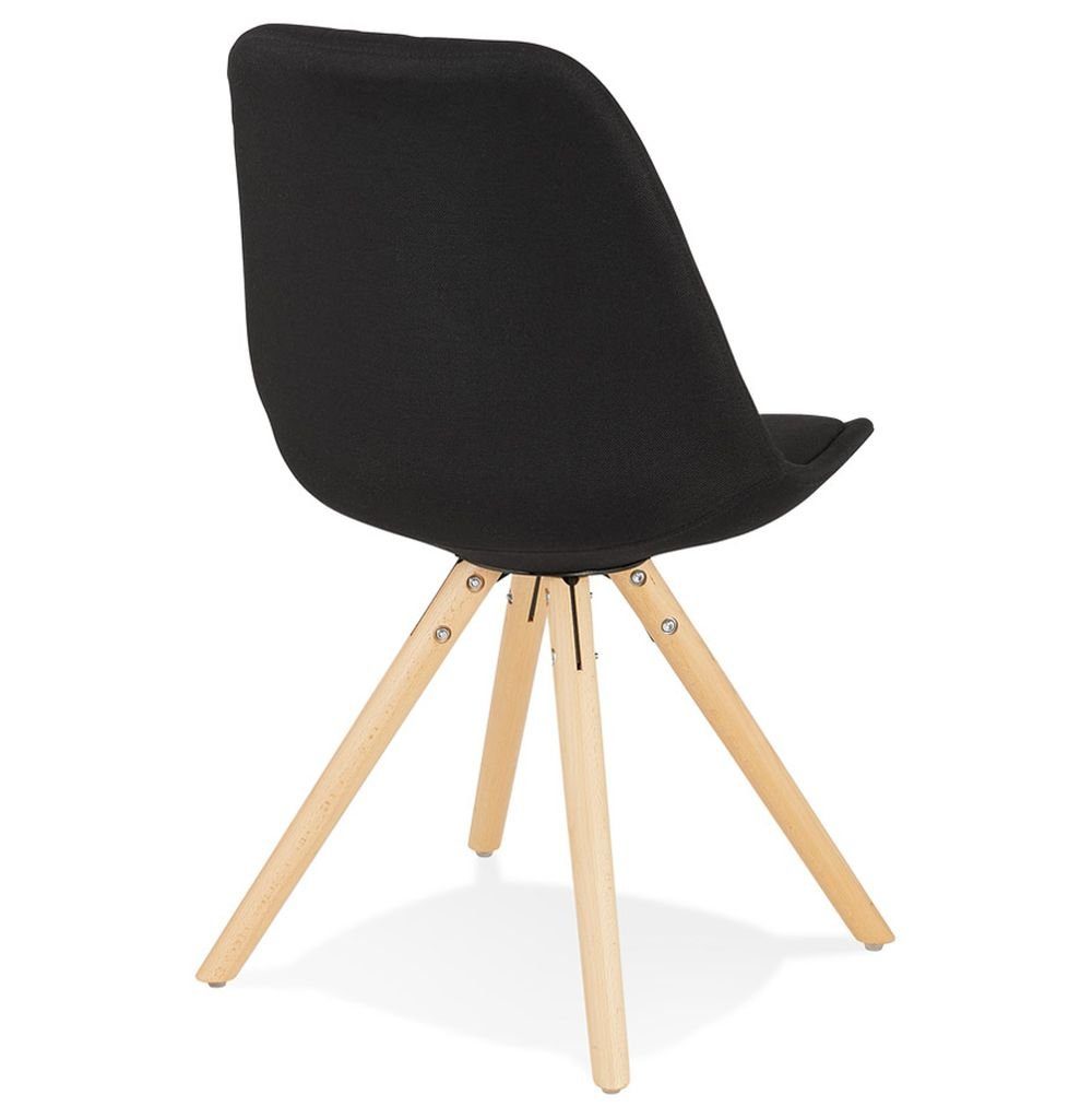 KADIMA DESIGN Esszimmerstuhl COSMEA Schwarz/Weiß (black,natural) Stuhl Textile Schwarz x 48