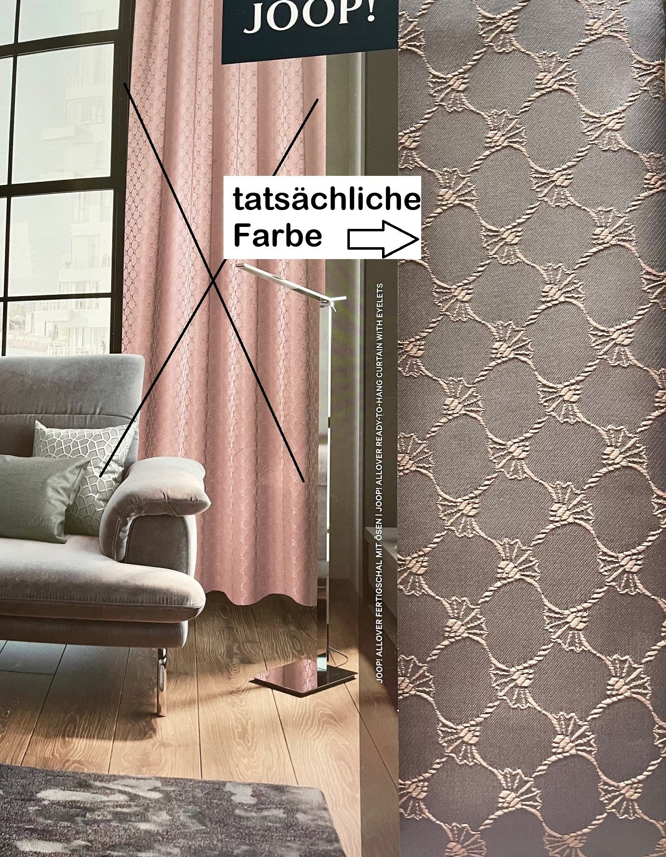 JOOP! Vorhang Fertig-Vorhang Cornflowers allover mit Ösen 140x250 cm günstig online kaufen