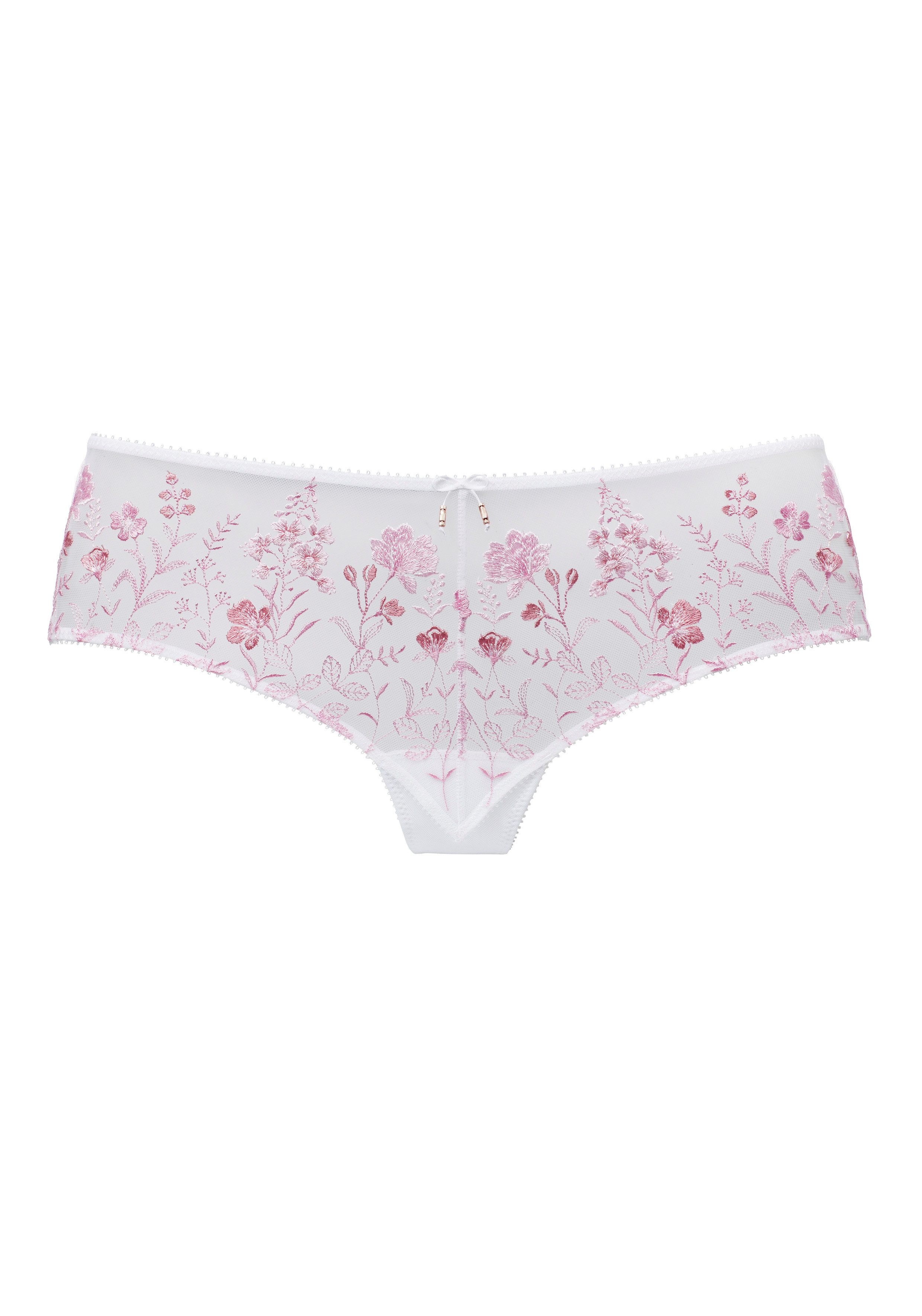 LASCANA Stringpanty Maria mit Blumen aus Stickereispitze, als Dessous-Set kombinierbar