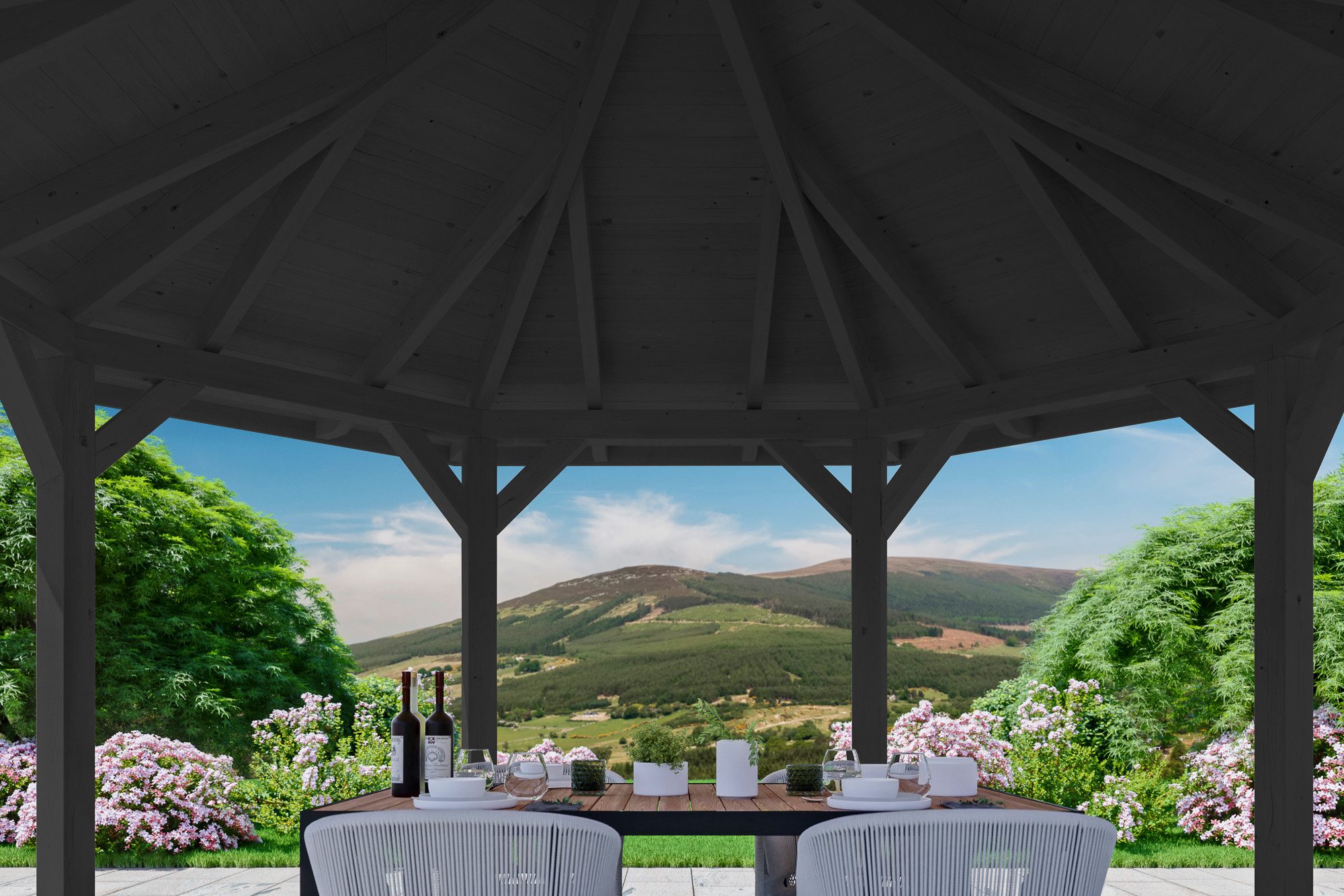Skanholz Pavillon Nice 2, 8-Eck, BxT: 484x484 cm