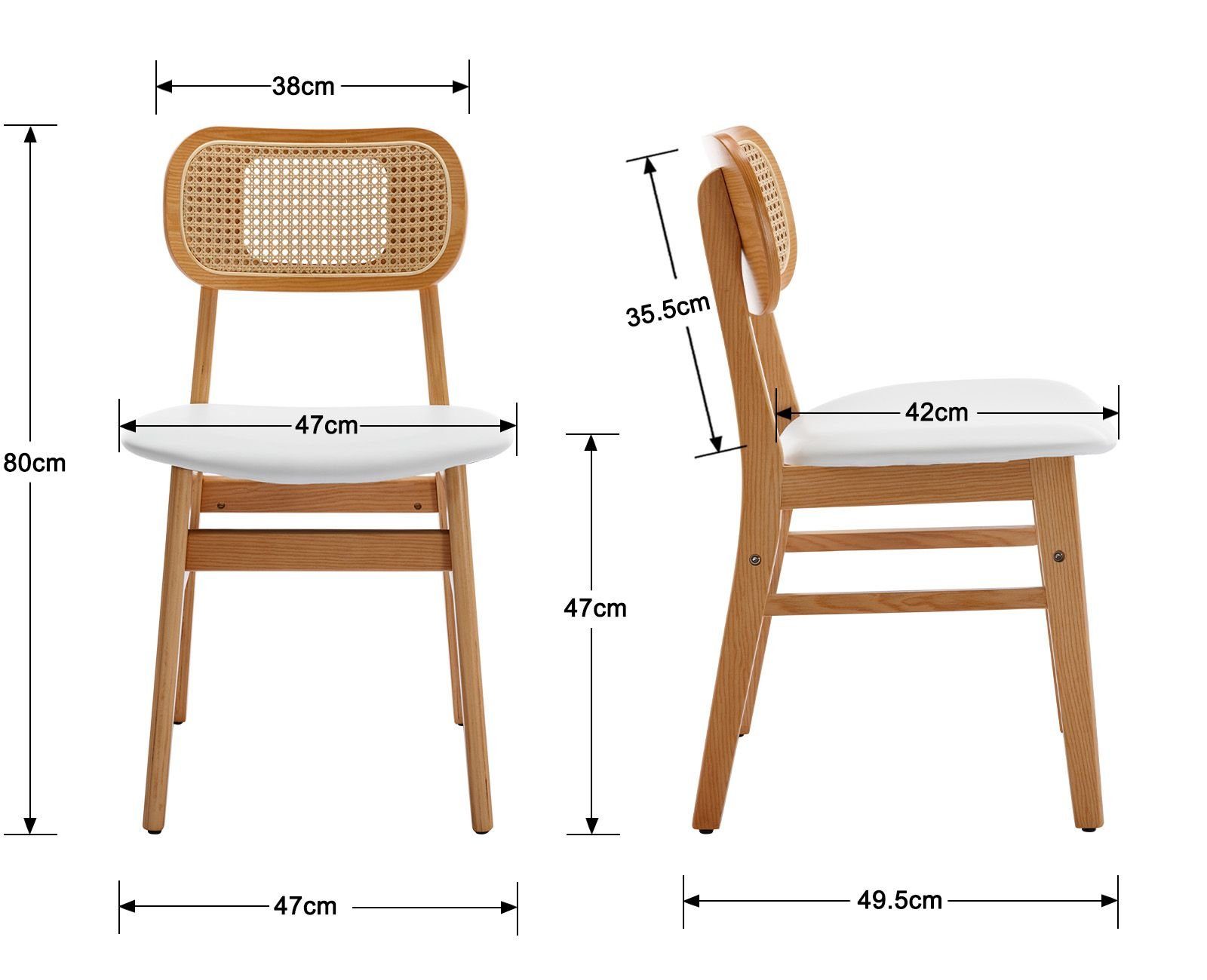 WAHSON OFFICE CHAIRS Esszimmerstuhl Rattansessel 2/4er günstig online kaufen