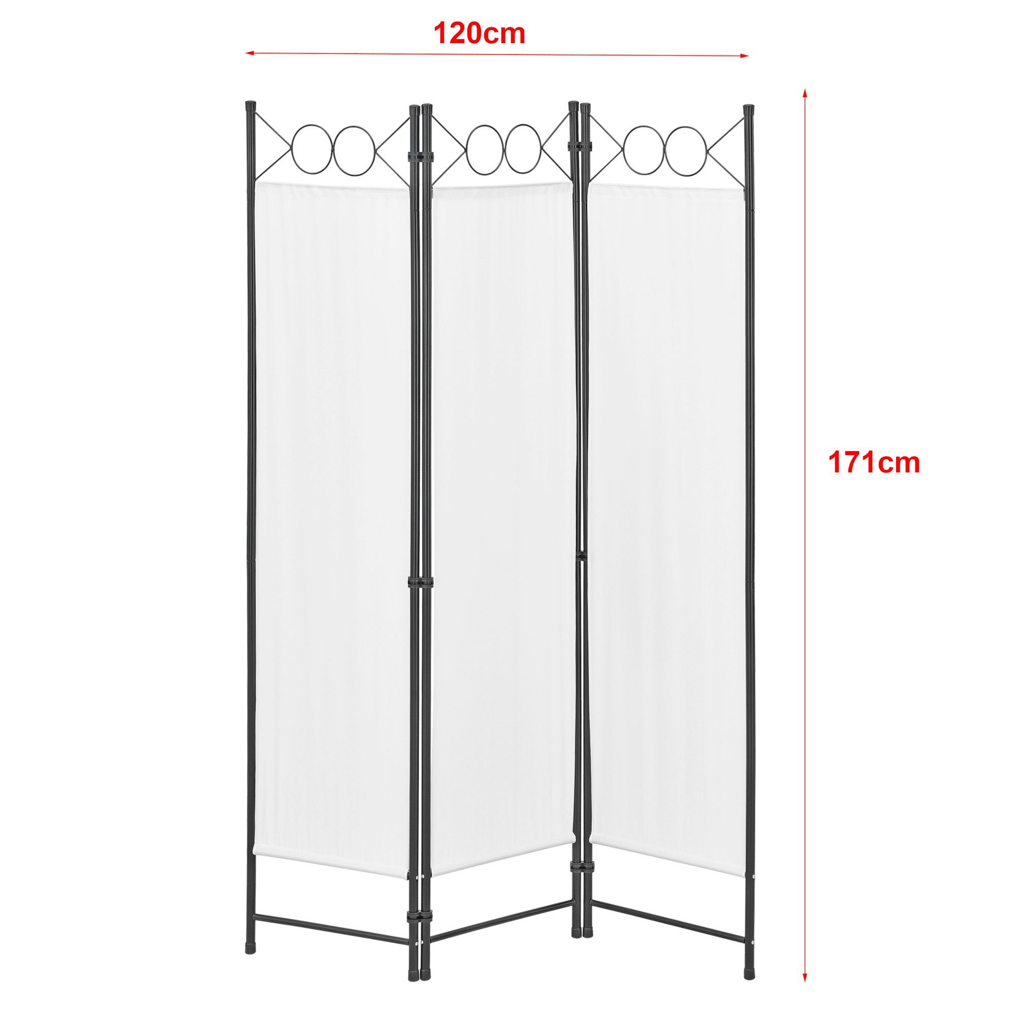 en.casa Paravent, »Saragossa« Spanische Wand 3-teilig Sichtschutz 120x171cm günstig online kaufen