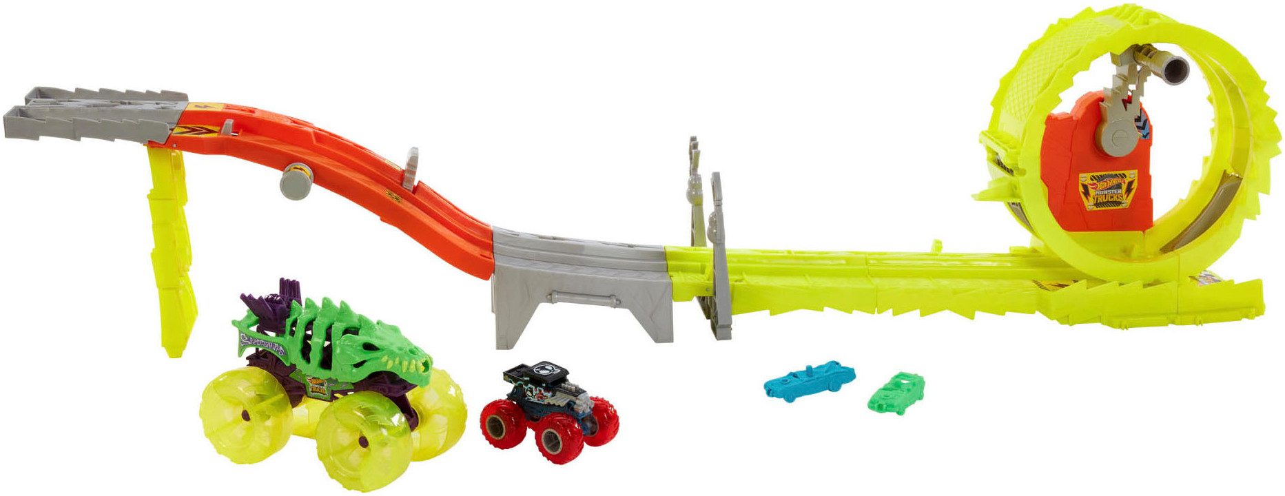 Autorennbahn Monster Trucks Power Smashers Race & Chase Challenge