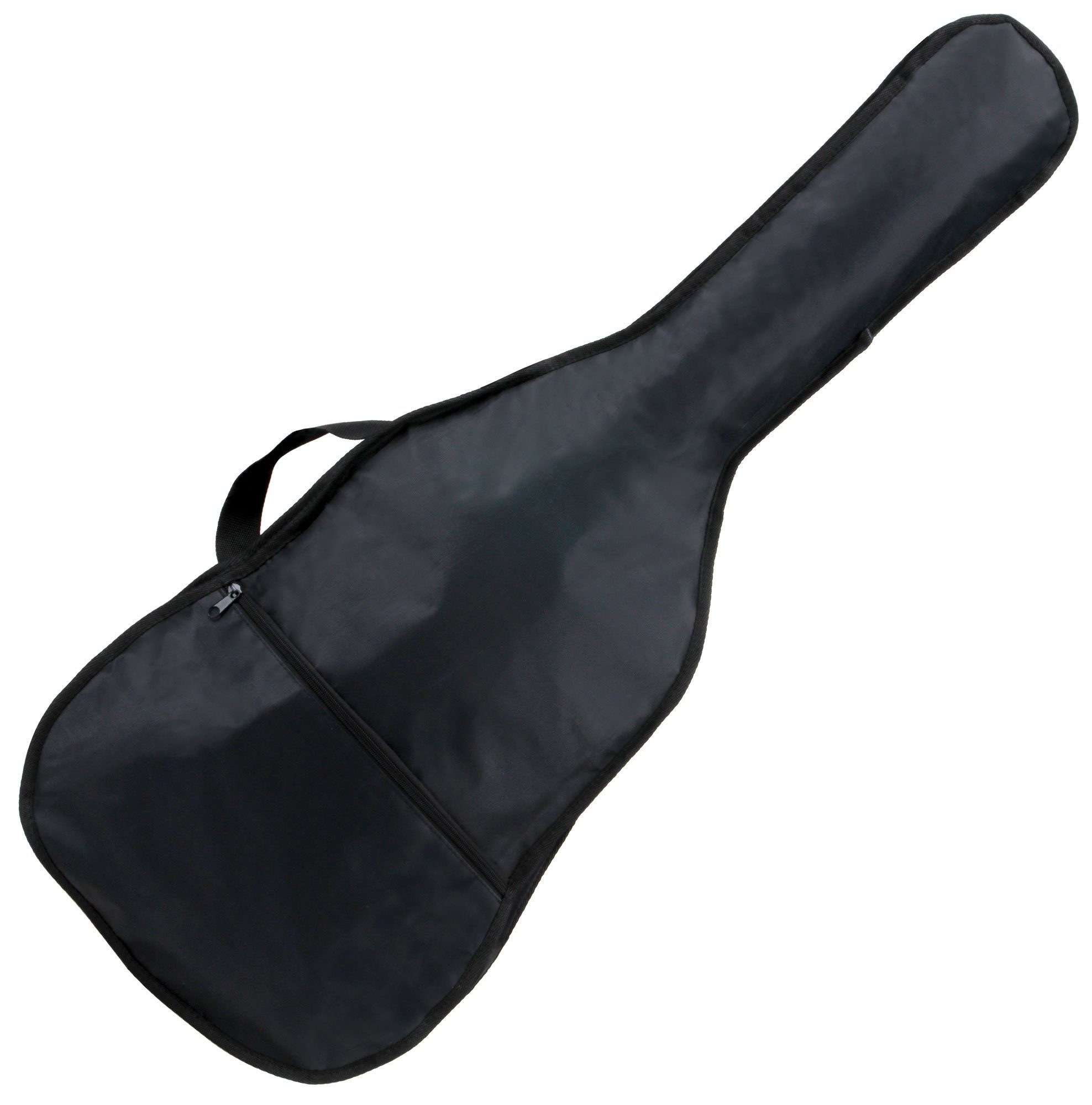 Classic Cantabile Gitarrentasche Zubehörset Gitarrentasche Tragegurt mit für inkl. Tasche, Plektren Schule, und Notenfach Saiten), Westerngitarre und (5-tlg