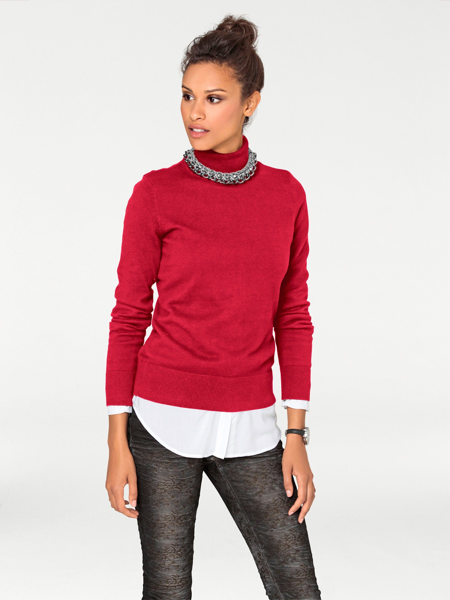 heine Strickpullover Rollkragen-Pullover Langarm Feinstrick günstig online kaufen