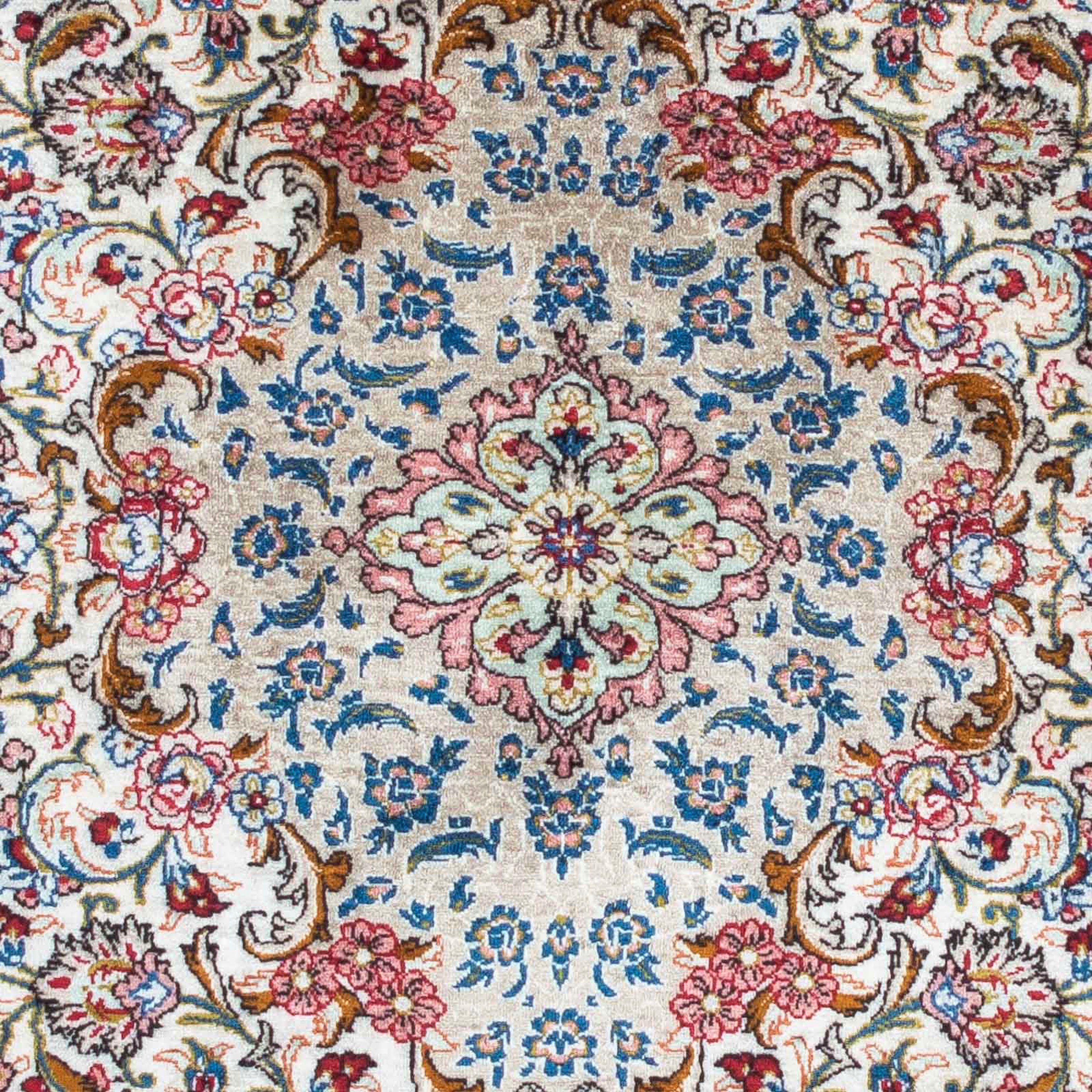 Orientteppich Perser - Ghom - rechteckig, Zertifikat Handgeknüpft, 120 mehrfarbig, Wohnzimmer, mm, x Höhe: 10 - Einzelstück cm morgenland, mit 80