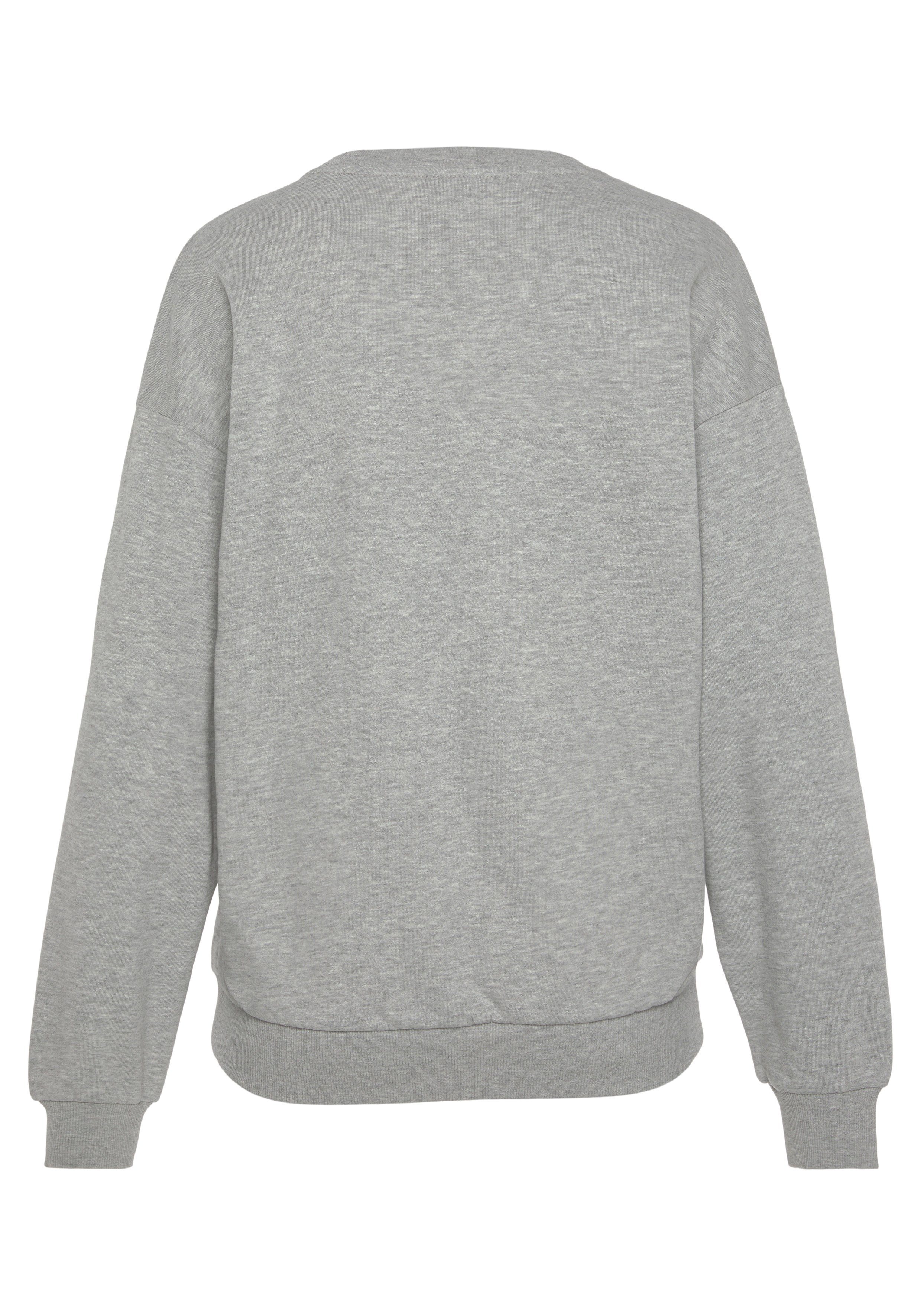 H.I.S Sweatshirt (1-tlg) mit hellgrau trendigem Logo-Druck, Loungeanzug