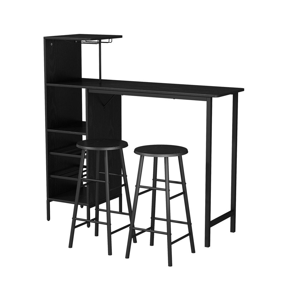 Vicco Bartisch Naila, Schwarz, 121.5 x 40 cm mit 2 Hocker günstig online kaufen