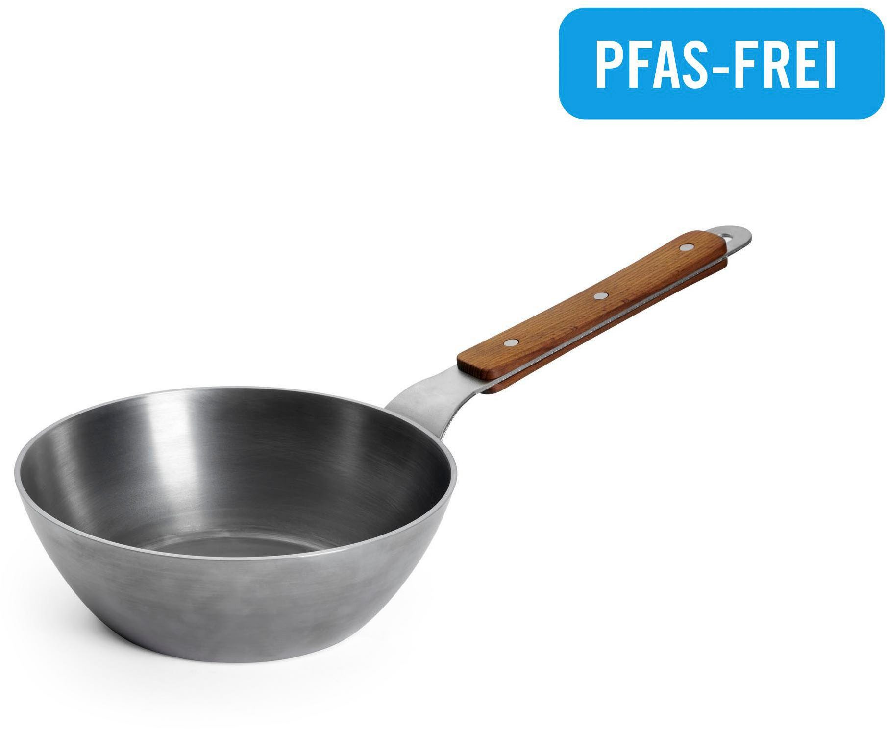 WOLL Schmorpfanne Woll Carbon Steel Hochrandpfanne, Karbon-Stahl (1-tlg), natürlicher Antihafteffekt nach dem Einbrennen