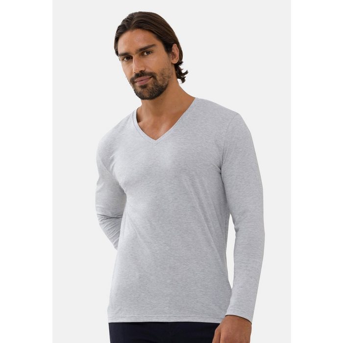 Mey Unterhemd Dry Cotton (1-St) Unterhemd / Shirt Langarm - Baumwolle - Mit V-Ausschnitt