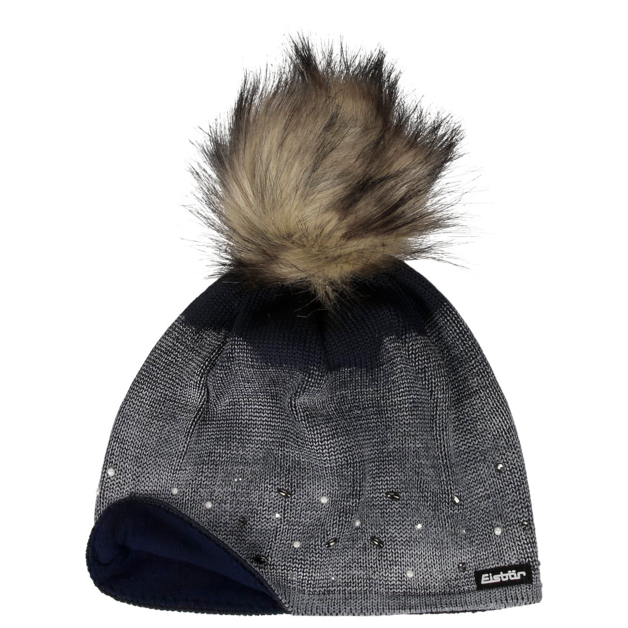 Eisbär Bommelmütze (1-St) Pudelmütze mit Futter, Made in Austria