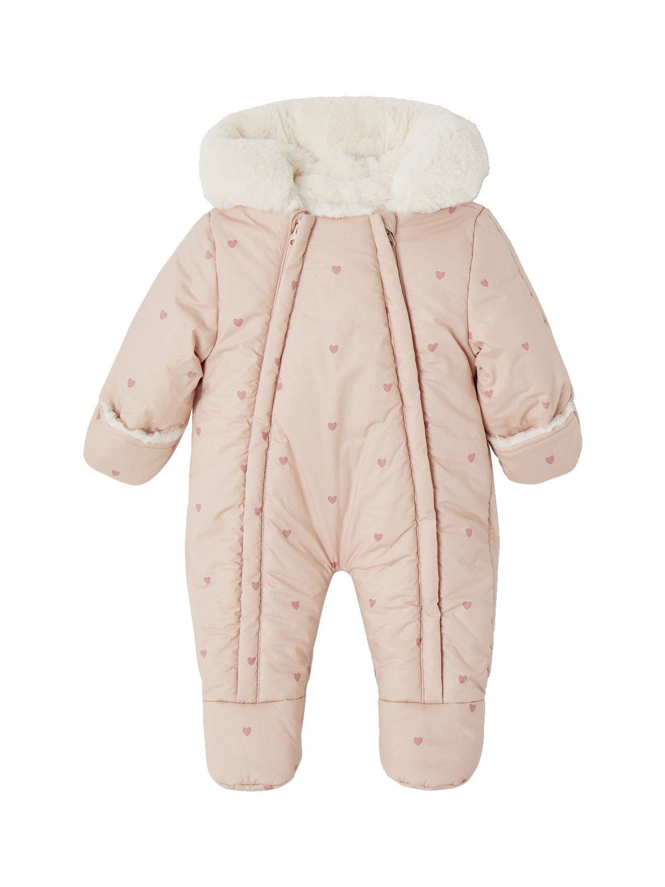 vertbaudet Overall Baby Winter-Overall mit Herzen, Recycling-Material