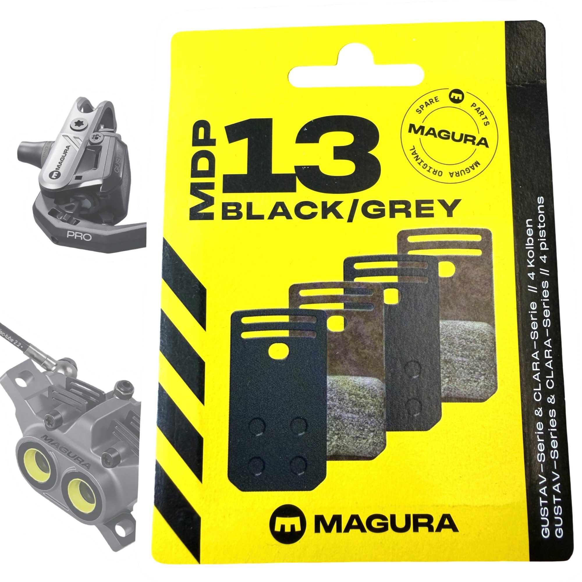 Magura Scheibenbremse Magura Gustav Pro Clara Elite Scheibenbremsen Bremsbeläge 13.S Sport