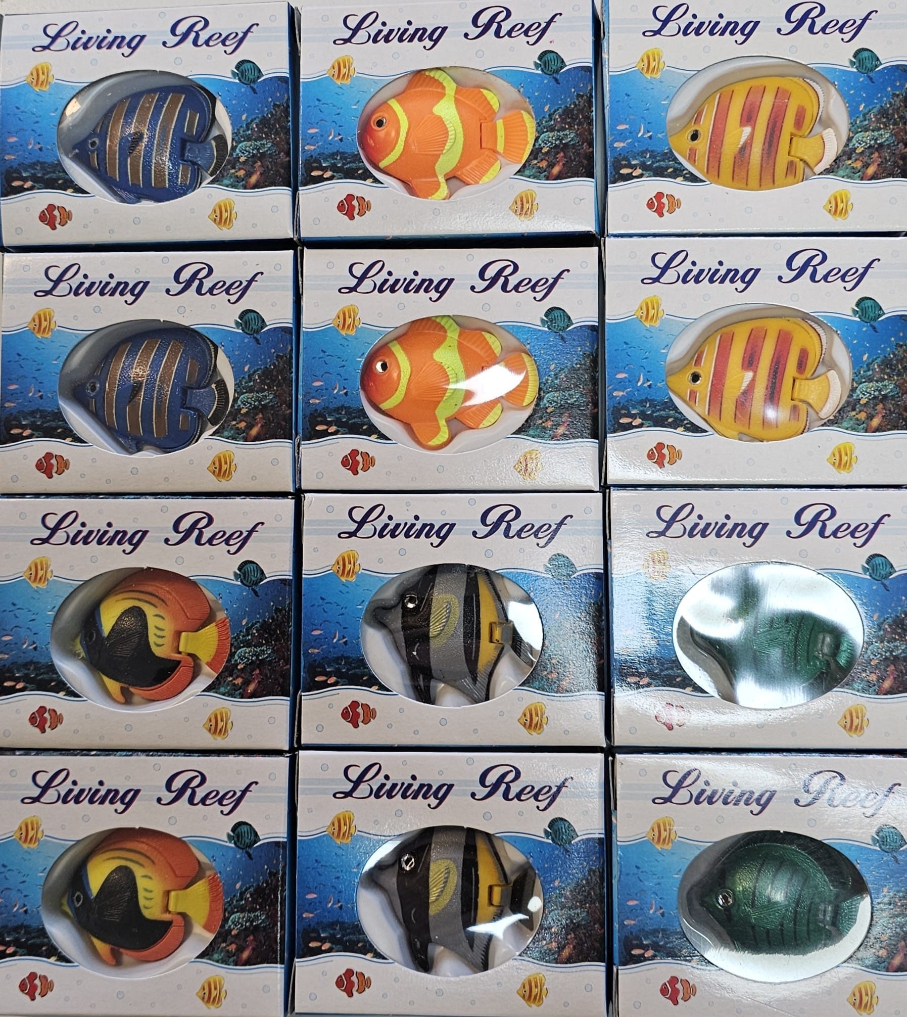 Aqua-Parts Dekofigur 7332 Fische 12er SET für Wassersäulen und DEKO, Bunte DEKO Fische und bunte Kugeln