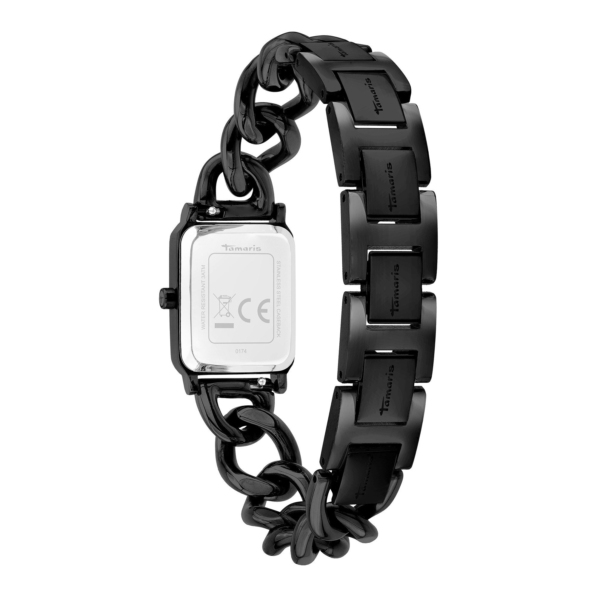Tamaris Quarzuhr Chain Watch TT-0174-MQ, Armbanduhr, Damenuhr, Edelstahlarmband, analog