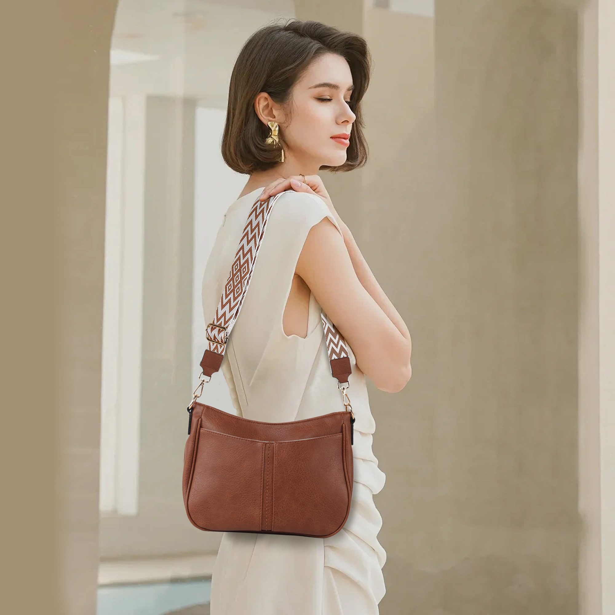 Defe Umhängetasche Handtasche Damen mittelgroß umhängetasche günstig online kaufen