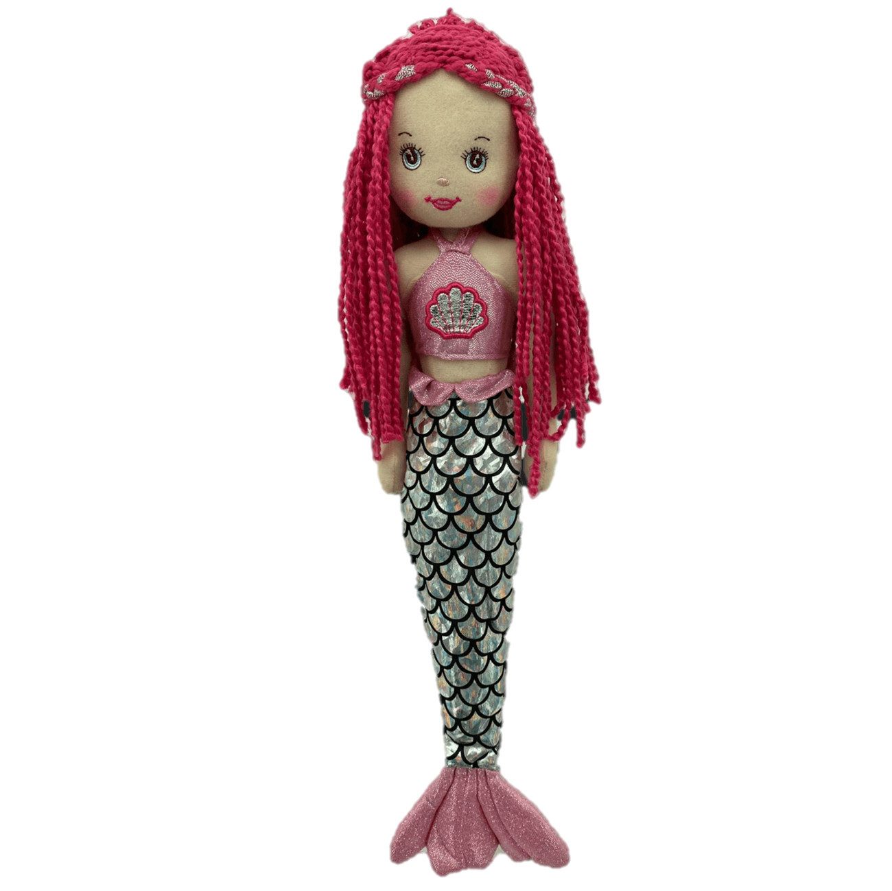 Sweety-Toys Meerjungfrauenpuppe Sweety Toys 13333 Stoffpuppe Meerjungfrau Prinzessin 45 cm pink