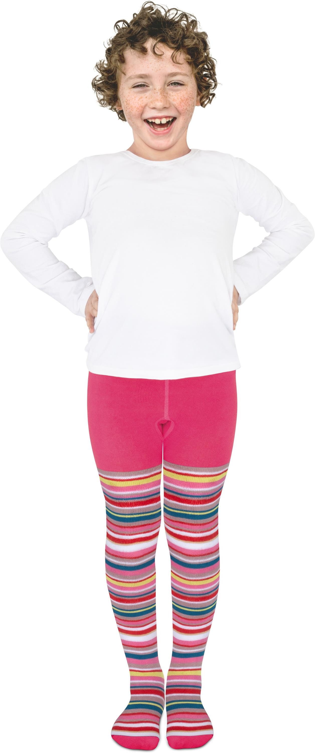 normani Strumpfhose 2 Stück Kinder-Thermostrumpfhose RINGEL (2 St) mit Frotteefütterung – Bild 4 von 4