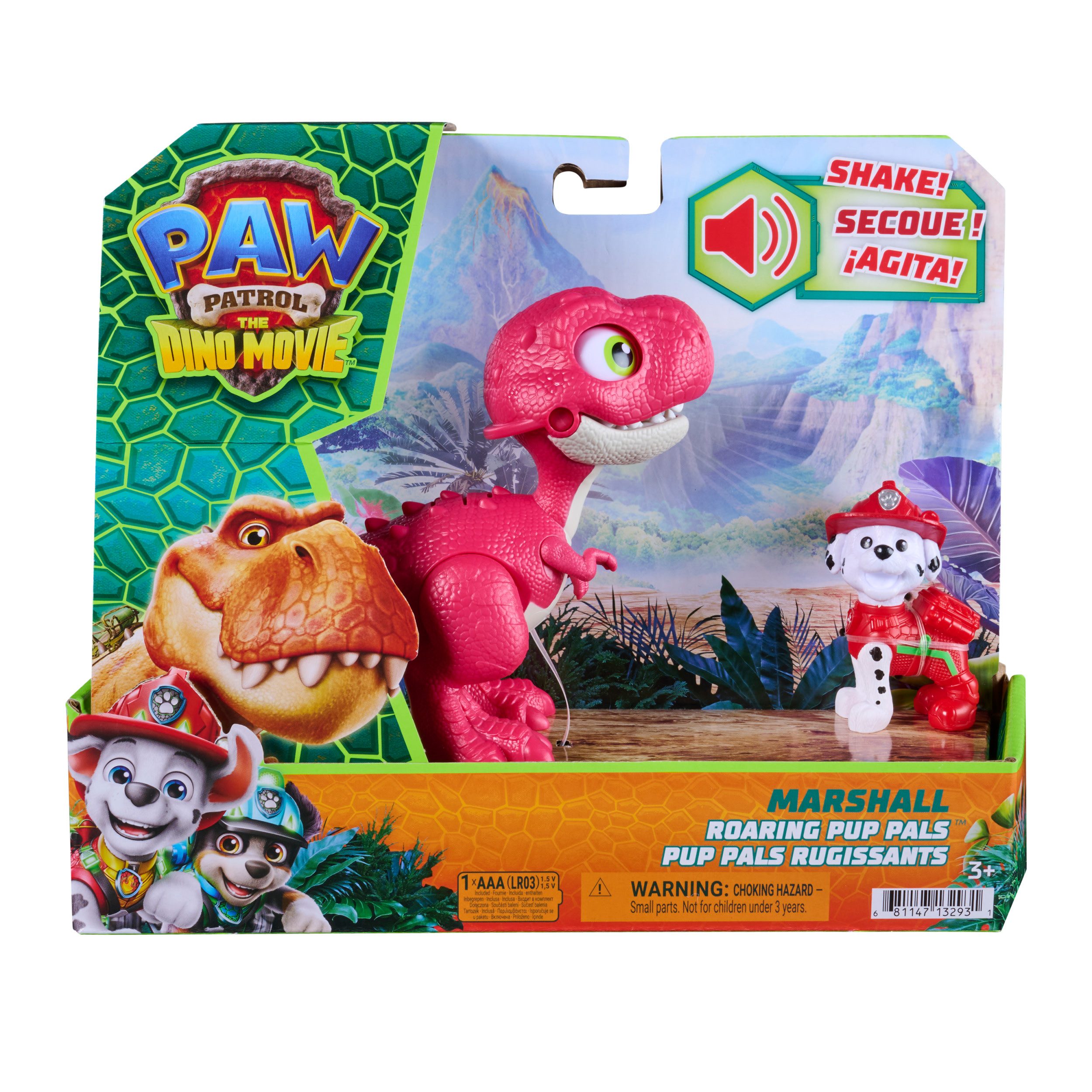 Spin Master Spielfigur PAW Patrol: Der Dino Film, Roaring Pups, Marshall & Rhabarber Dino – Bild 5 von 5