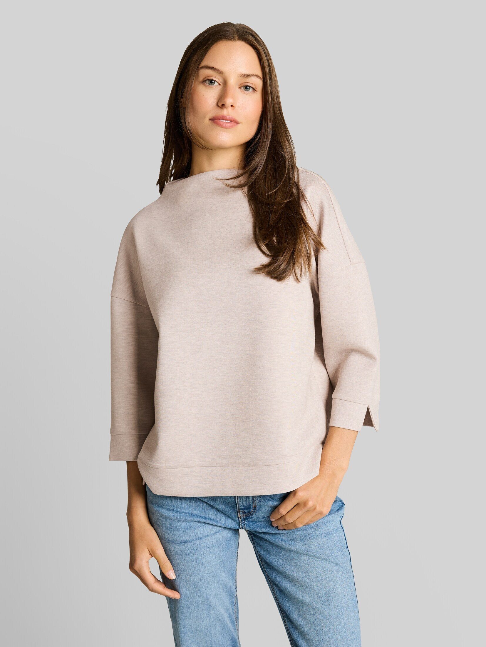 TOM TAILOR Sweatshirt Strick & Sweatshirts Boxy Fit Sweatshirt mit Stehkragen