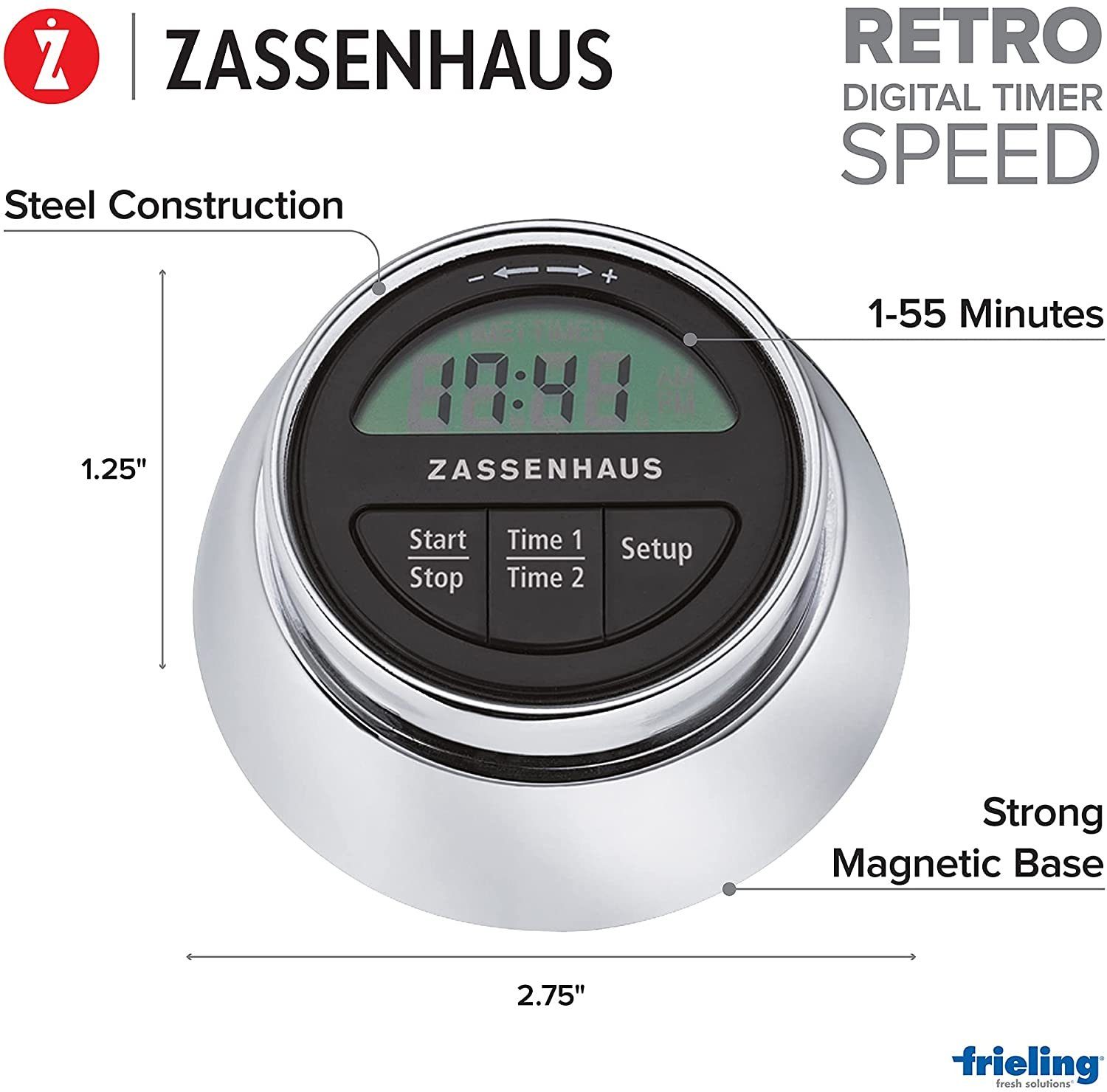 Timer-Zeiten Speed ZASSENHAUS 072211 Zassenhaus 2 Küchentimer digitaler Küchentimer
