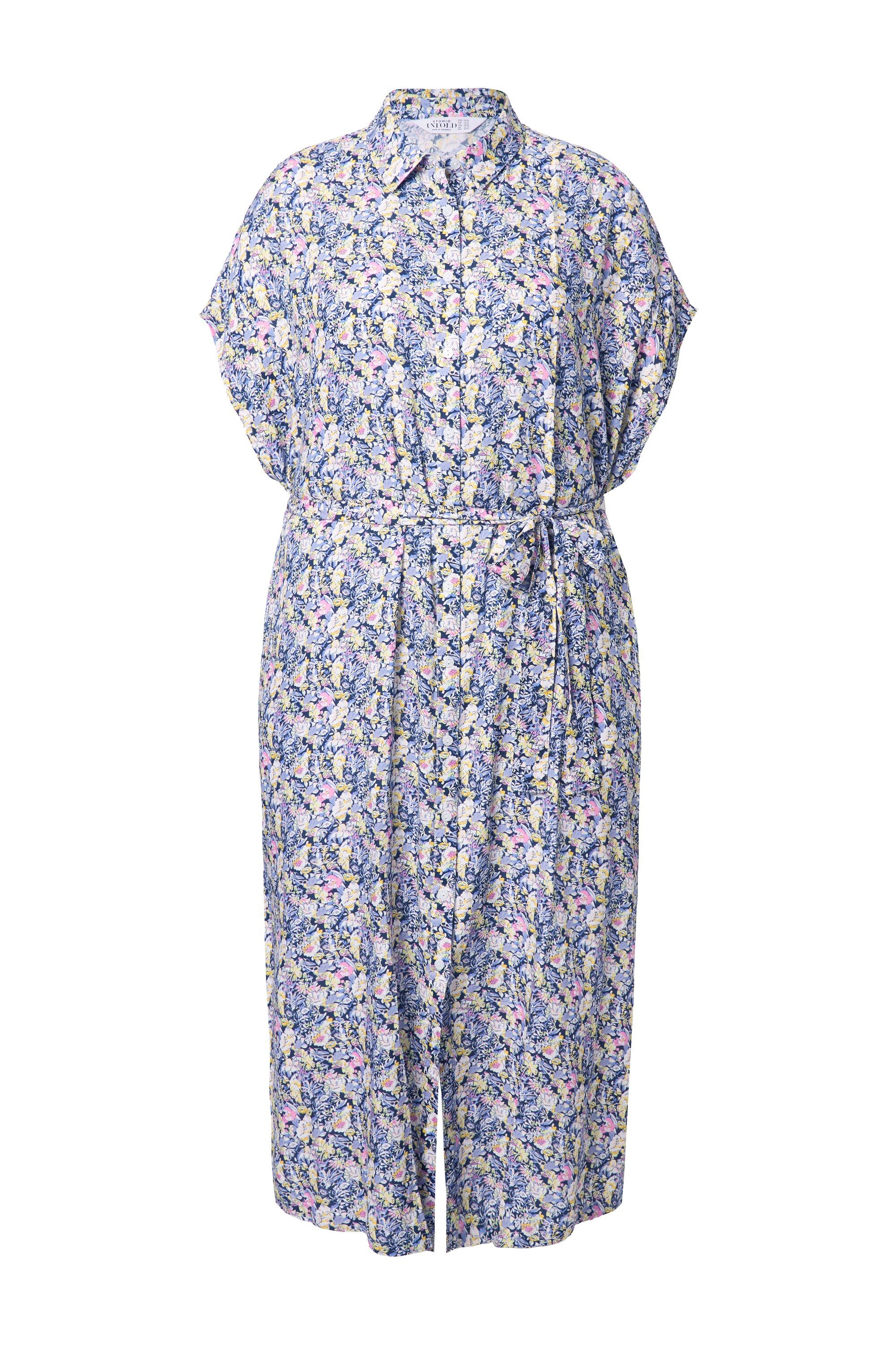 Studio Untold Hemdblusenkleid Maxikleid Hemdblusenkleid Flower-Print