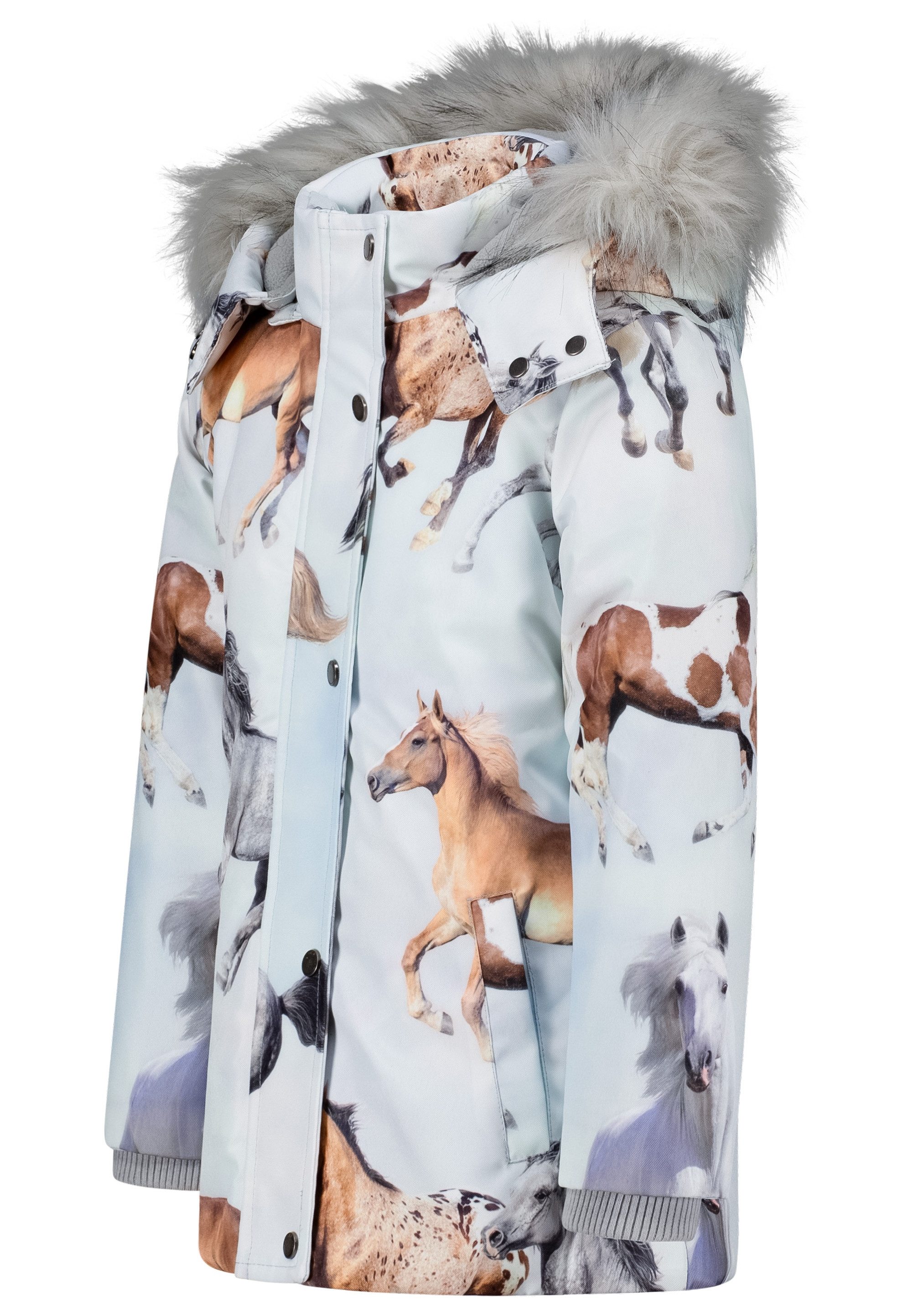 SALT AND PEPPER Steppjacke AOP Horses mit auffälligem Pferdedruck